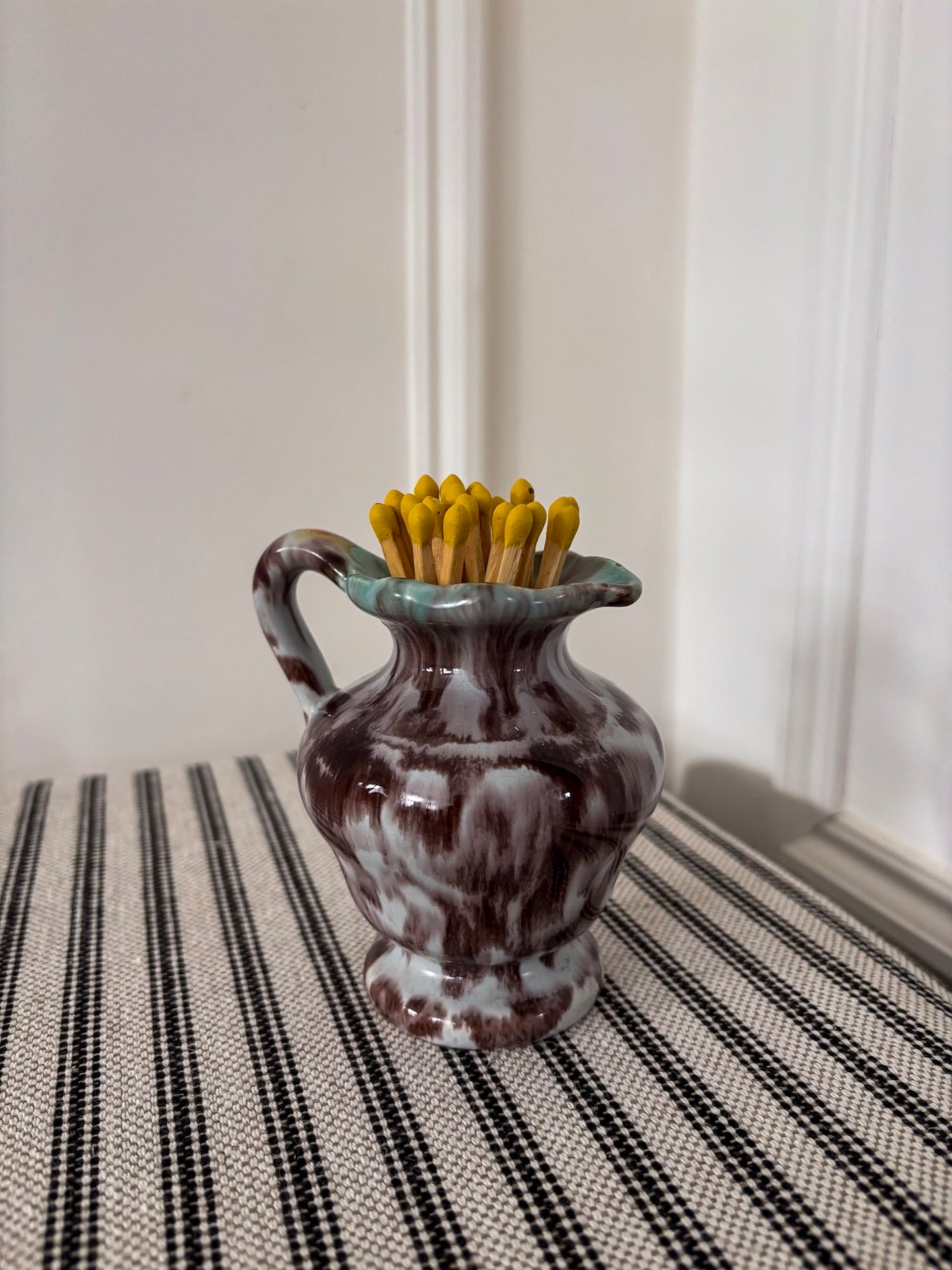 Glaze Ceramic Mini Jug Matchstick Holder