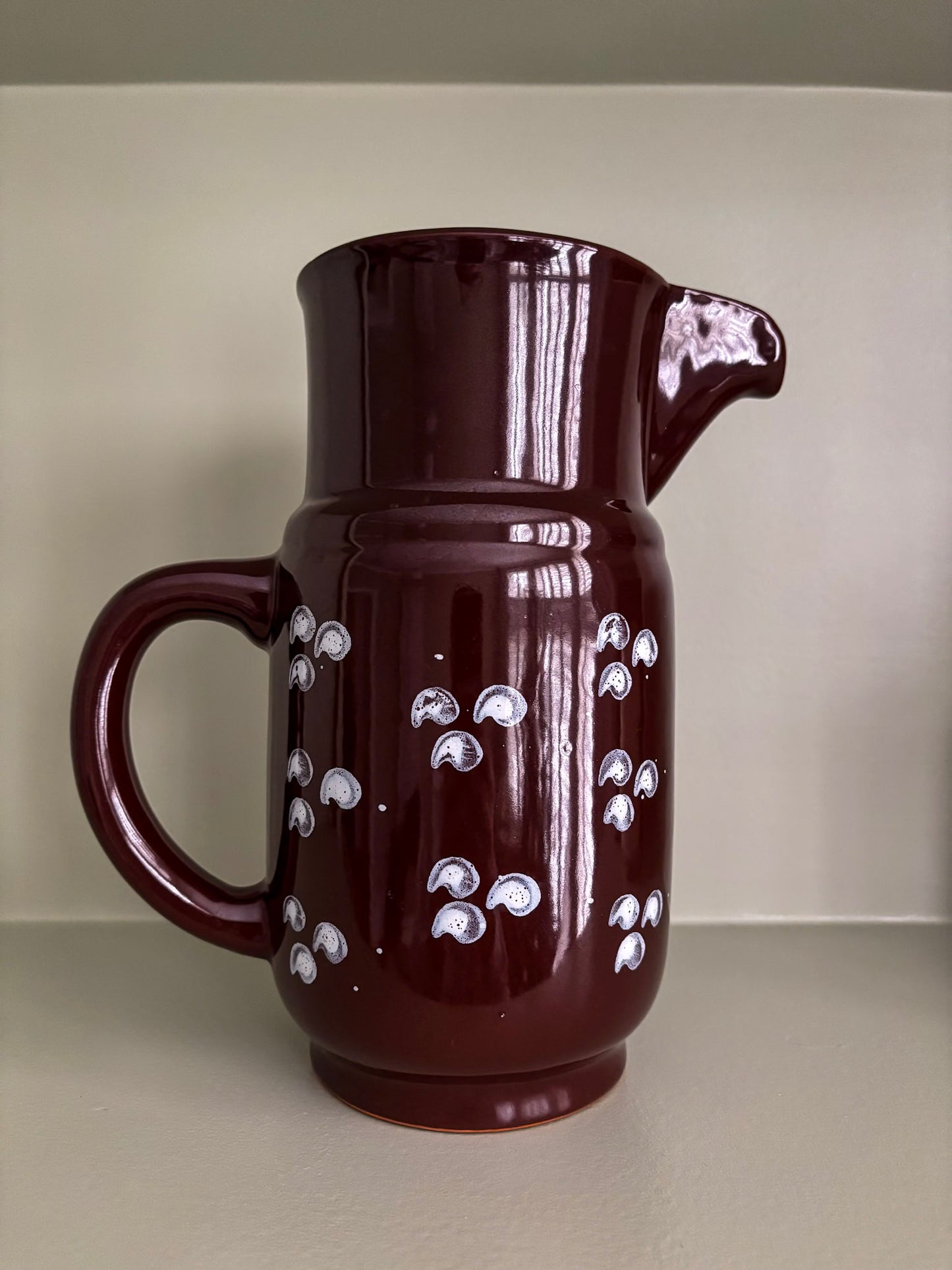 Brown Glazed Ceramic Jug Vase