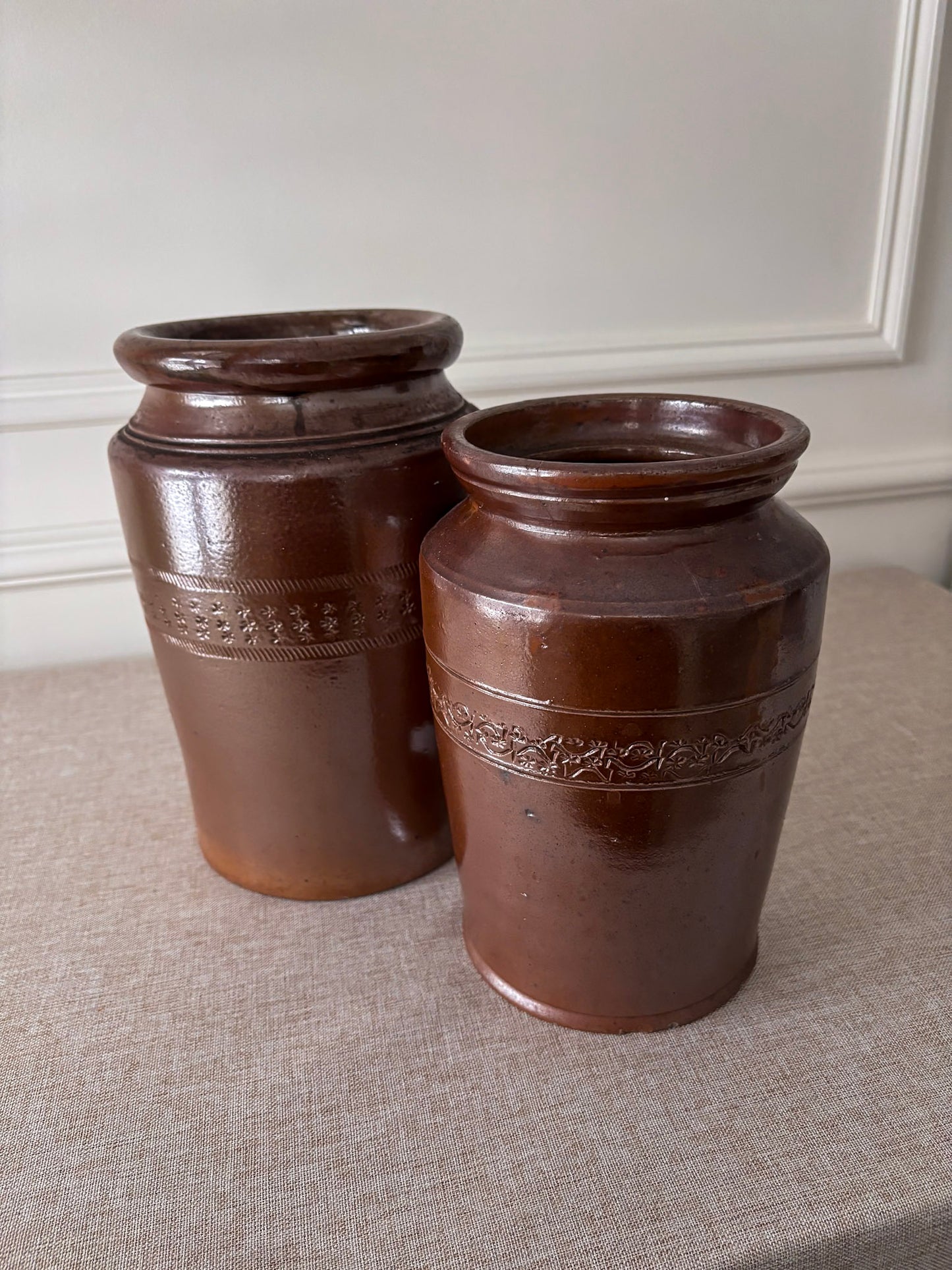 Brown Glazed Stoneware Vase or Pot – Smaller Scale
