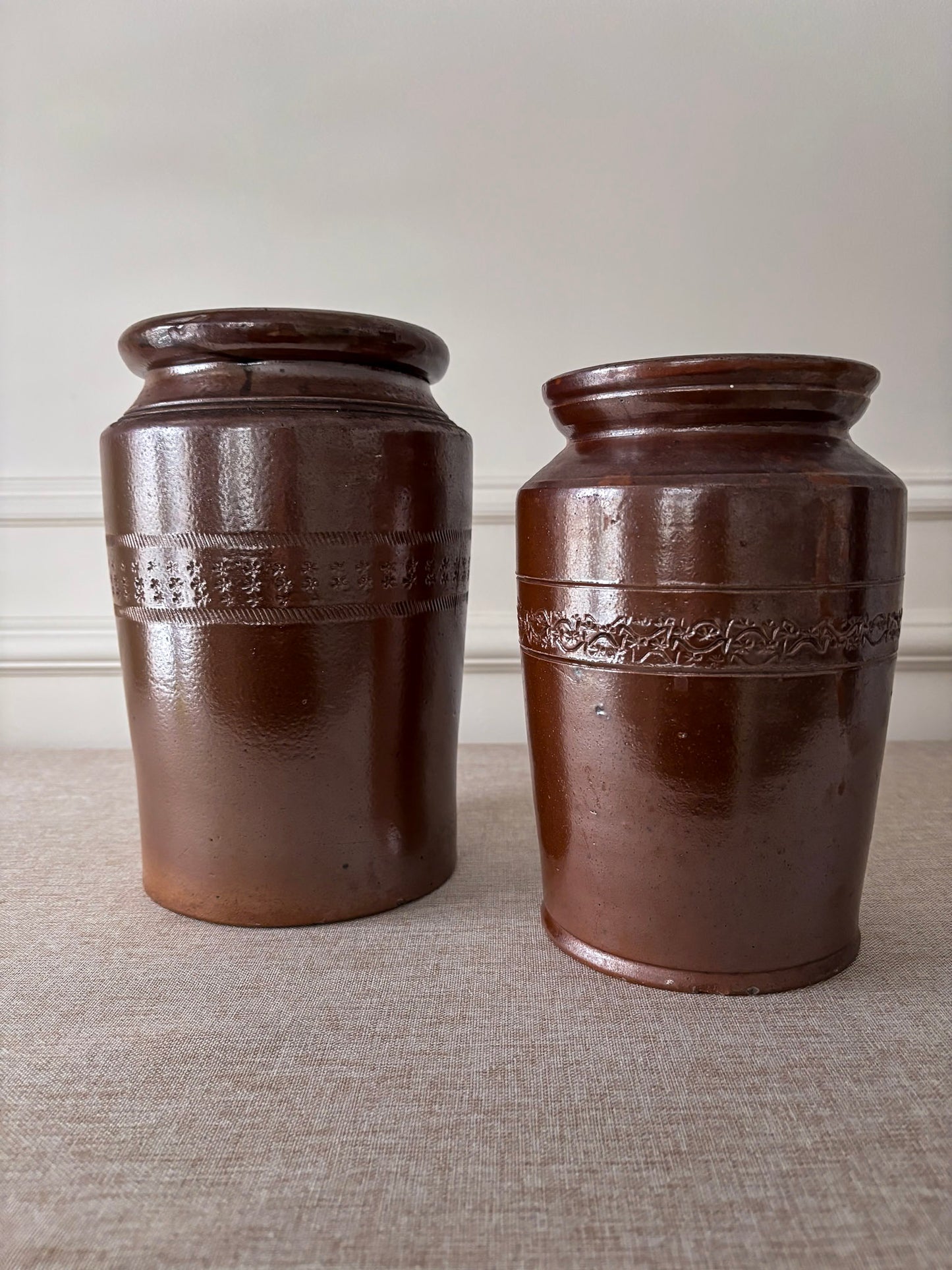 Large Brown Saltware Vase