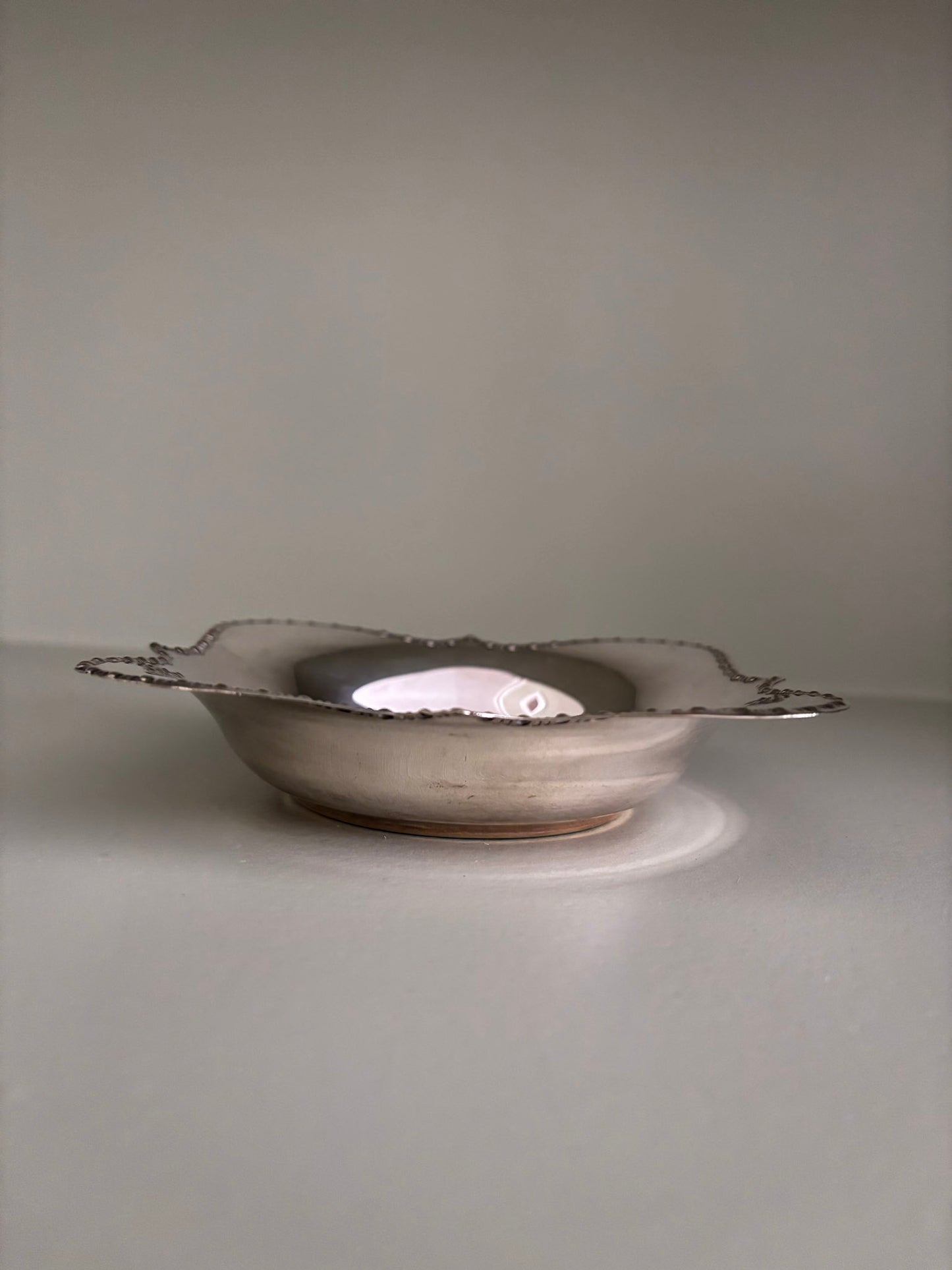 Silver Plated Trinket Dish or Candle Holder