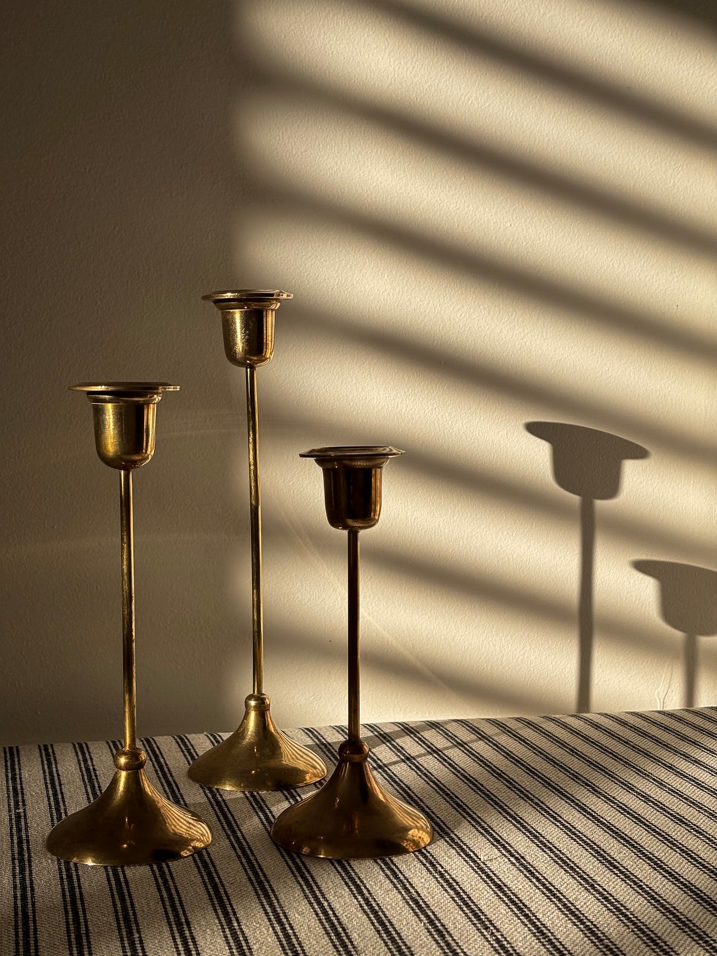 Brass Candlestick Trio