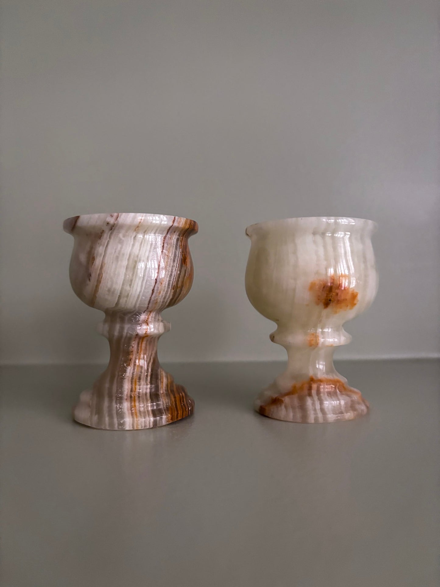 Vintage Onyx Mini Pedestal Tealight Holders