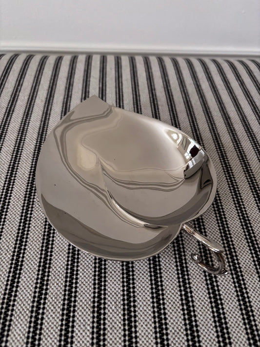Silver-Plated Large Leaf Dish - Vintage Decorative Plate
