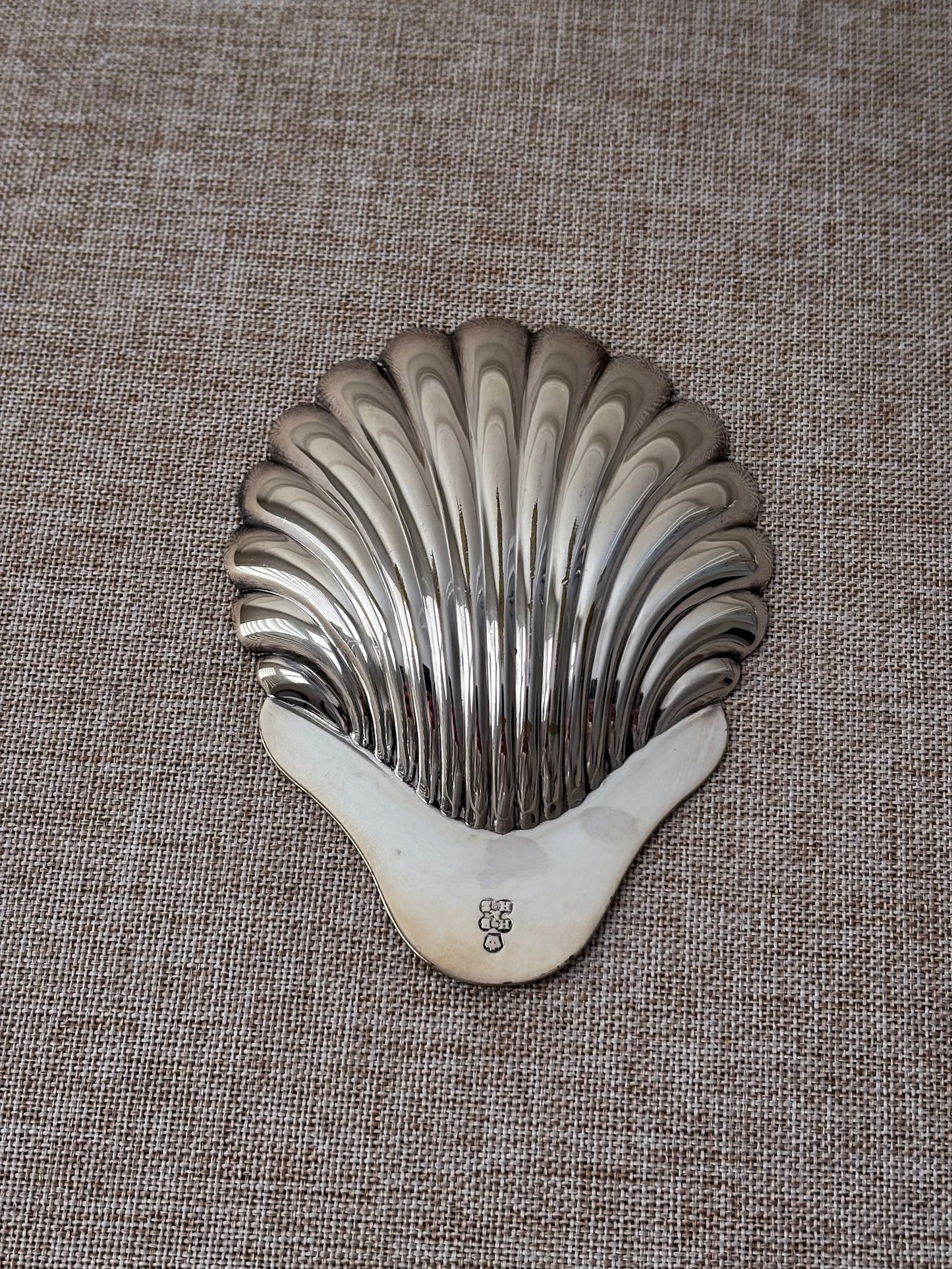 Vintage Silver Shell Trinket Dish | Scallop Shell Catchall Dish