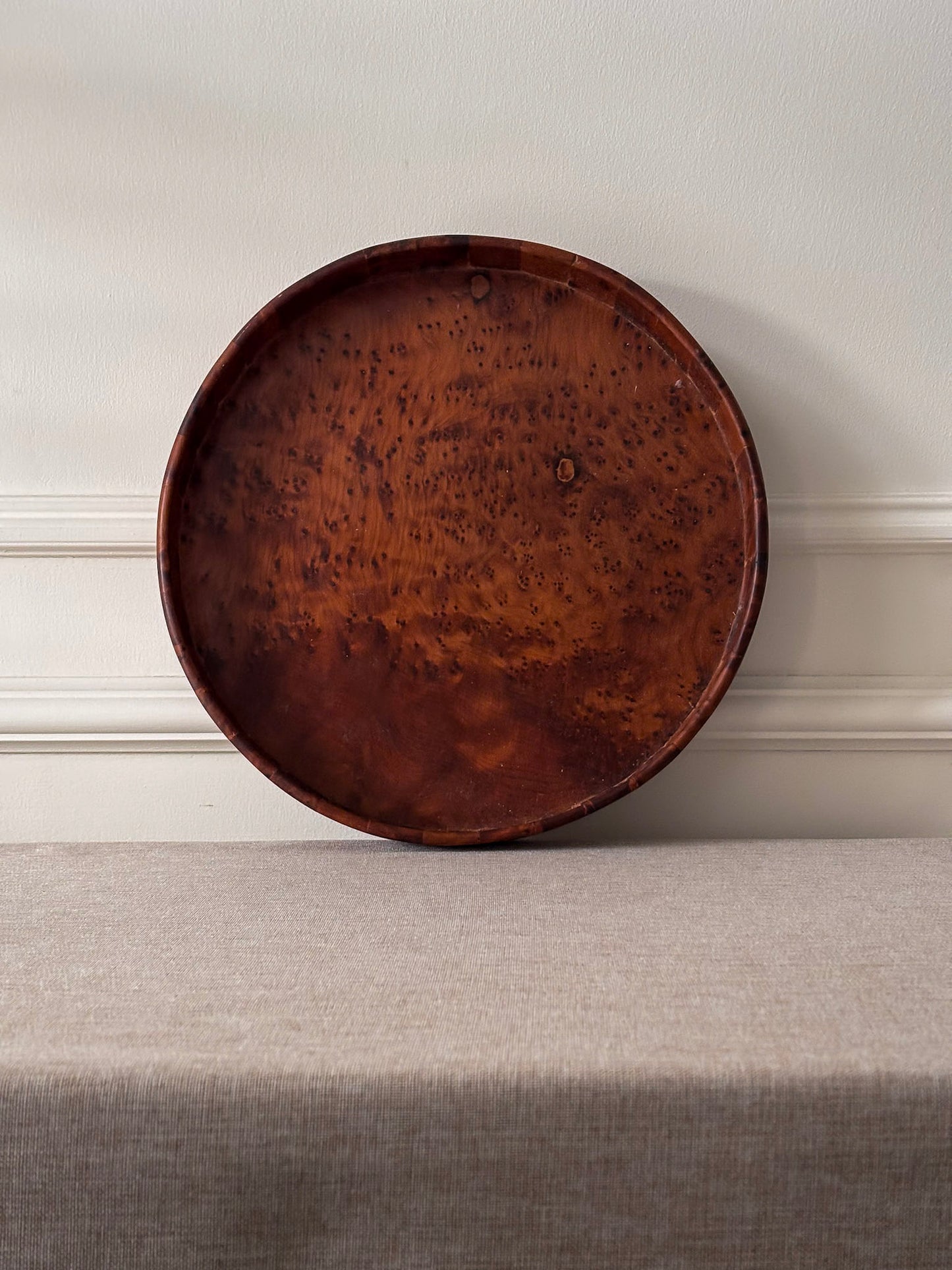 Large Burr Wood Decorative Tray