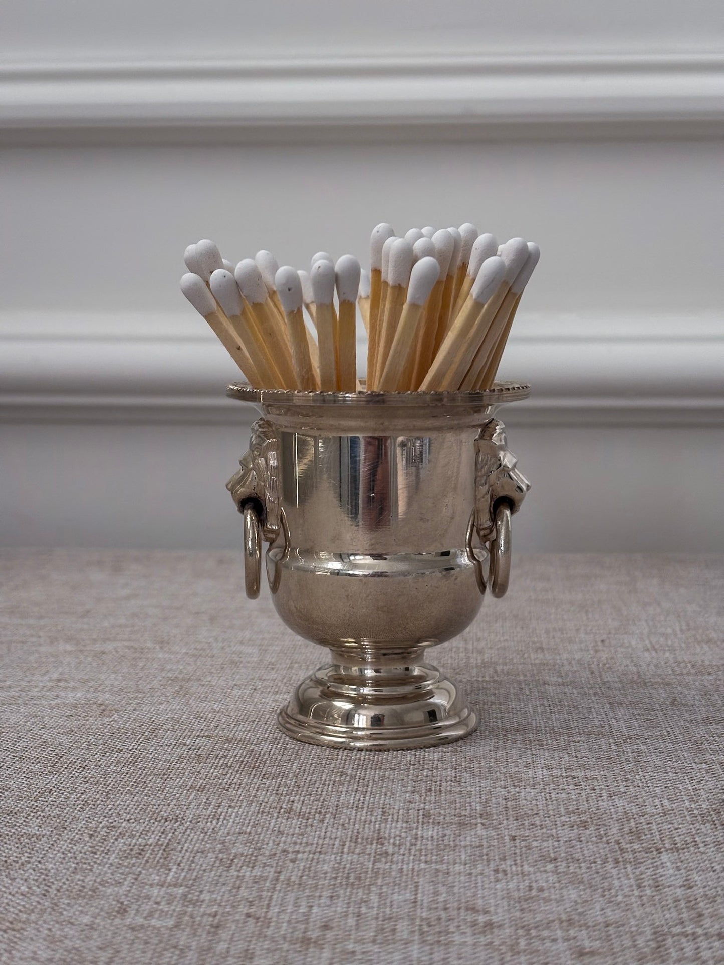Silver Plated Mini Champagne Bucket Match Holder