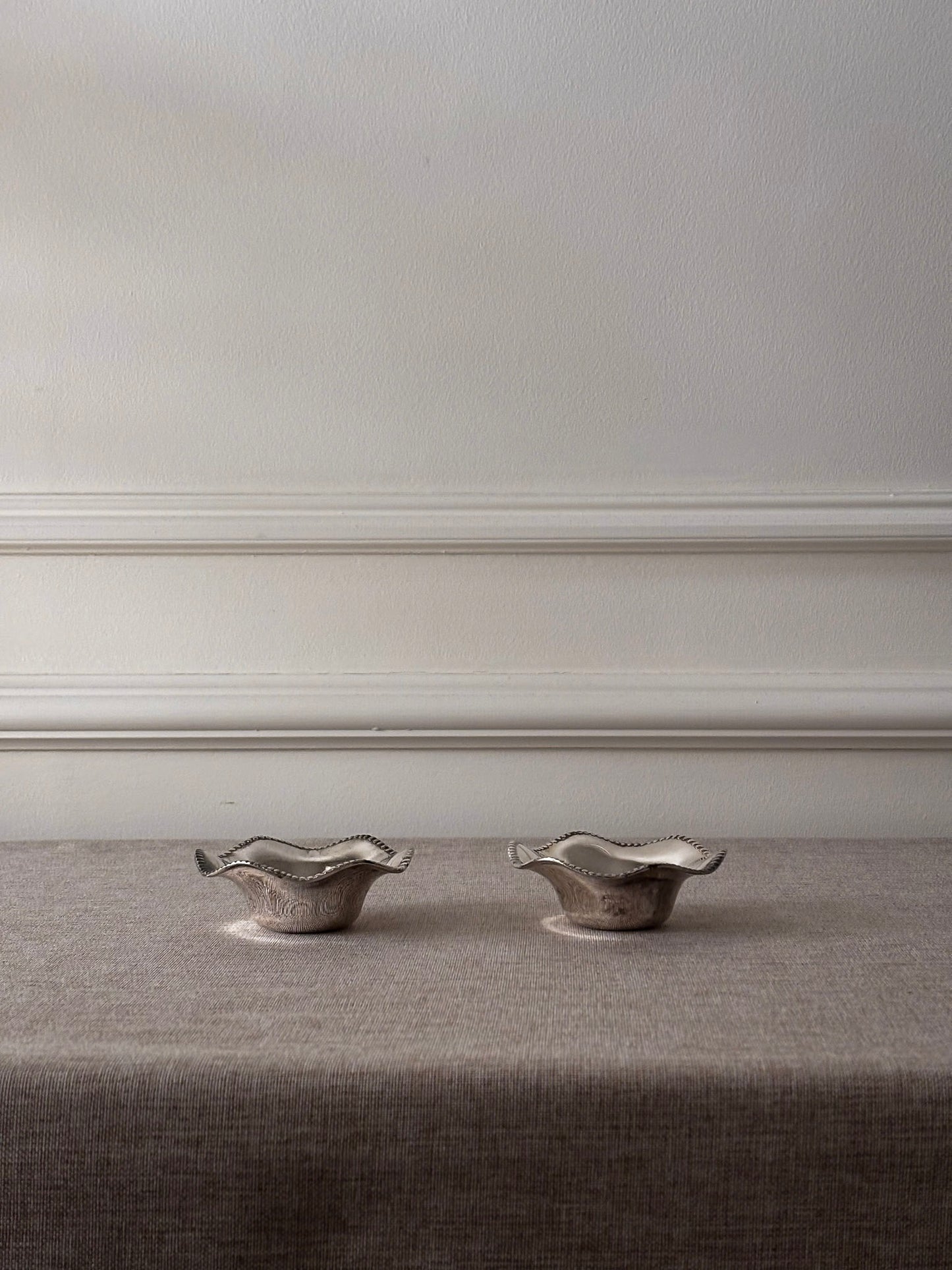 Silver-Plated Beaded Edge Trinket Bowl