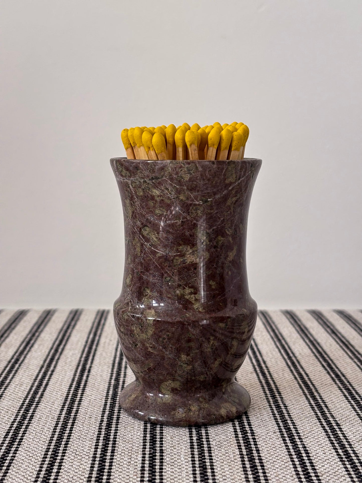 Serpentine Stone Matchstick Holder