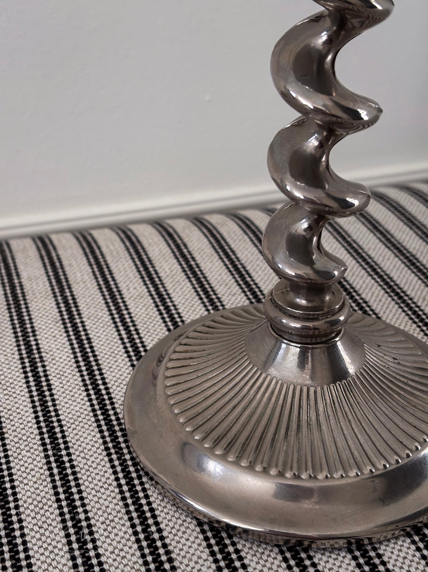 Twist Silver-Plated Brass Candlestick