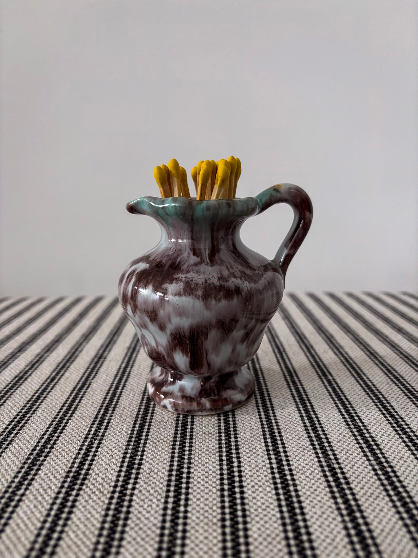 Glaze Ceramic Mini Jug Matchstick Holder