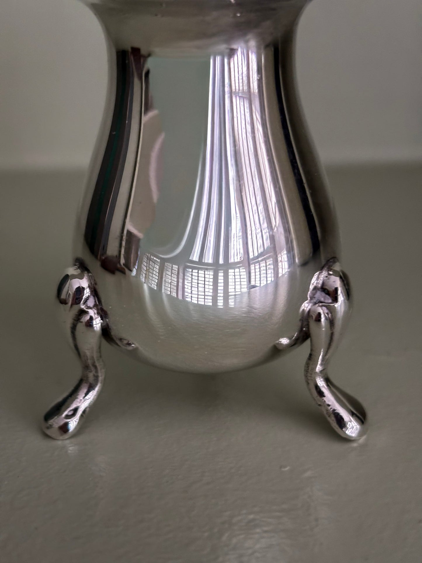 Silver-Plated Footed Vessel Matchstick Holder