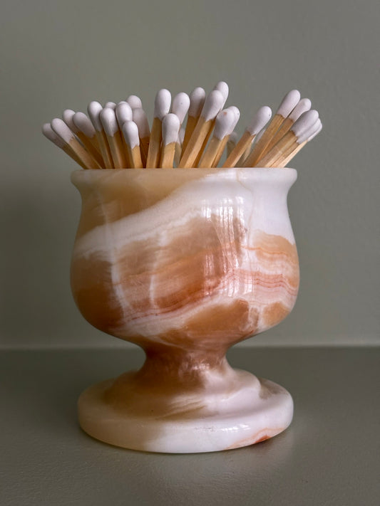 Onyx Pedestal Matchstick Holder