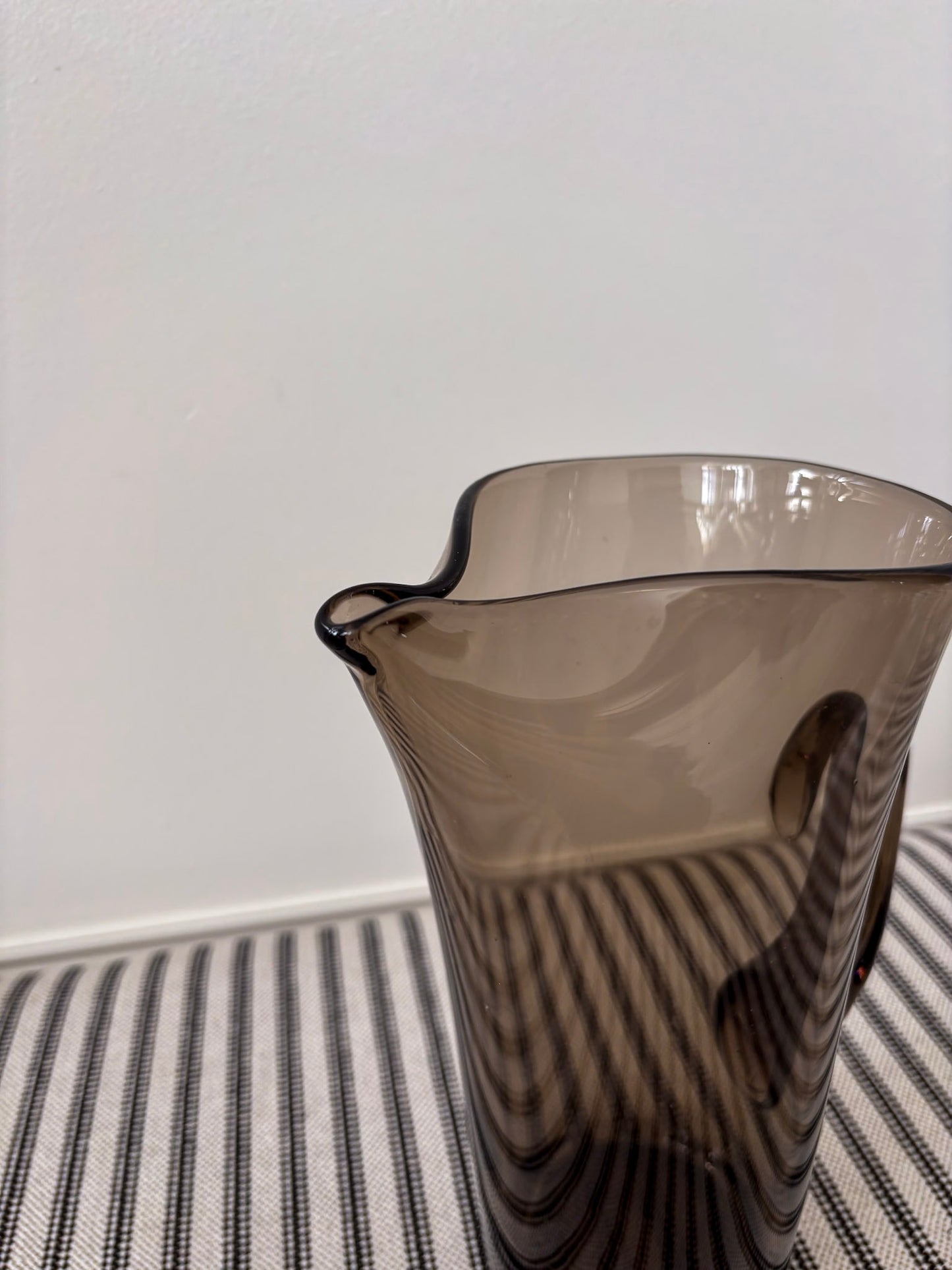 Mid-Century Smoked Glass Pitcher