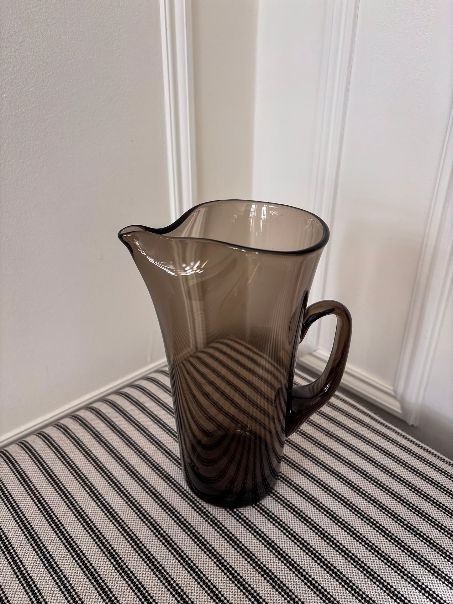 Mid-Century Smoked Glass Pitcher