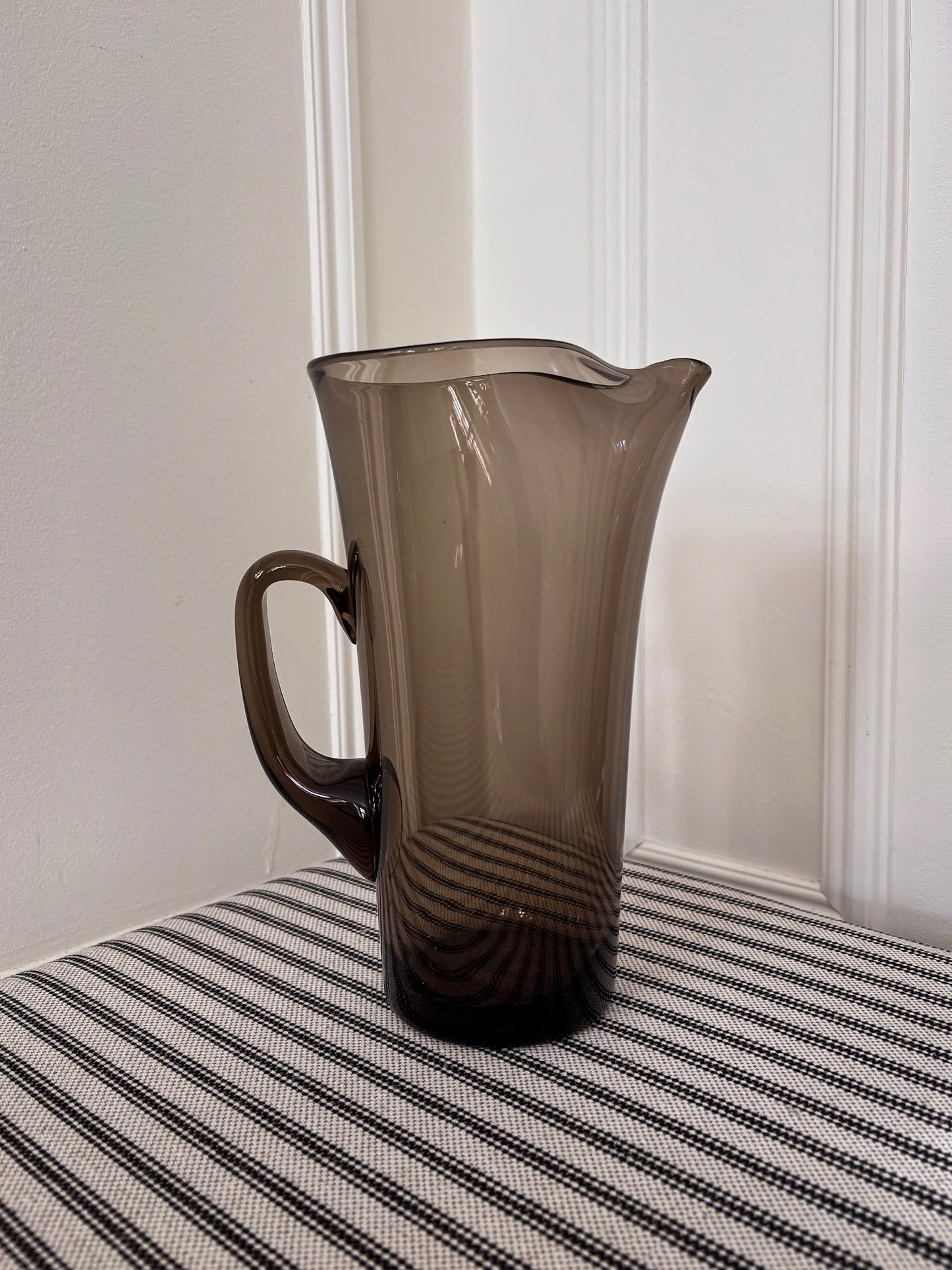 Mid-Century Smoked Glass Pitcher