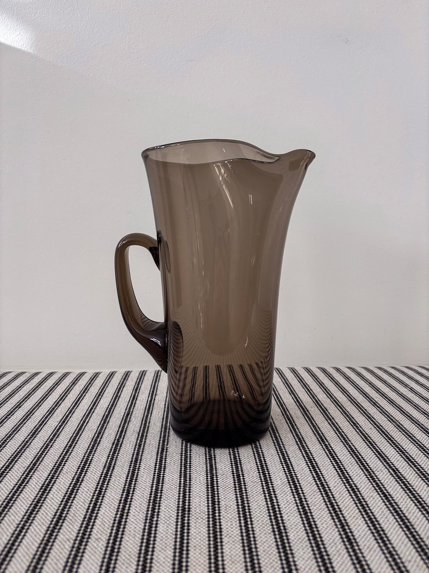 Mid-Century Smoked Glass Pitcher