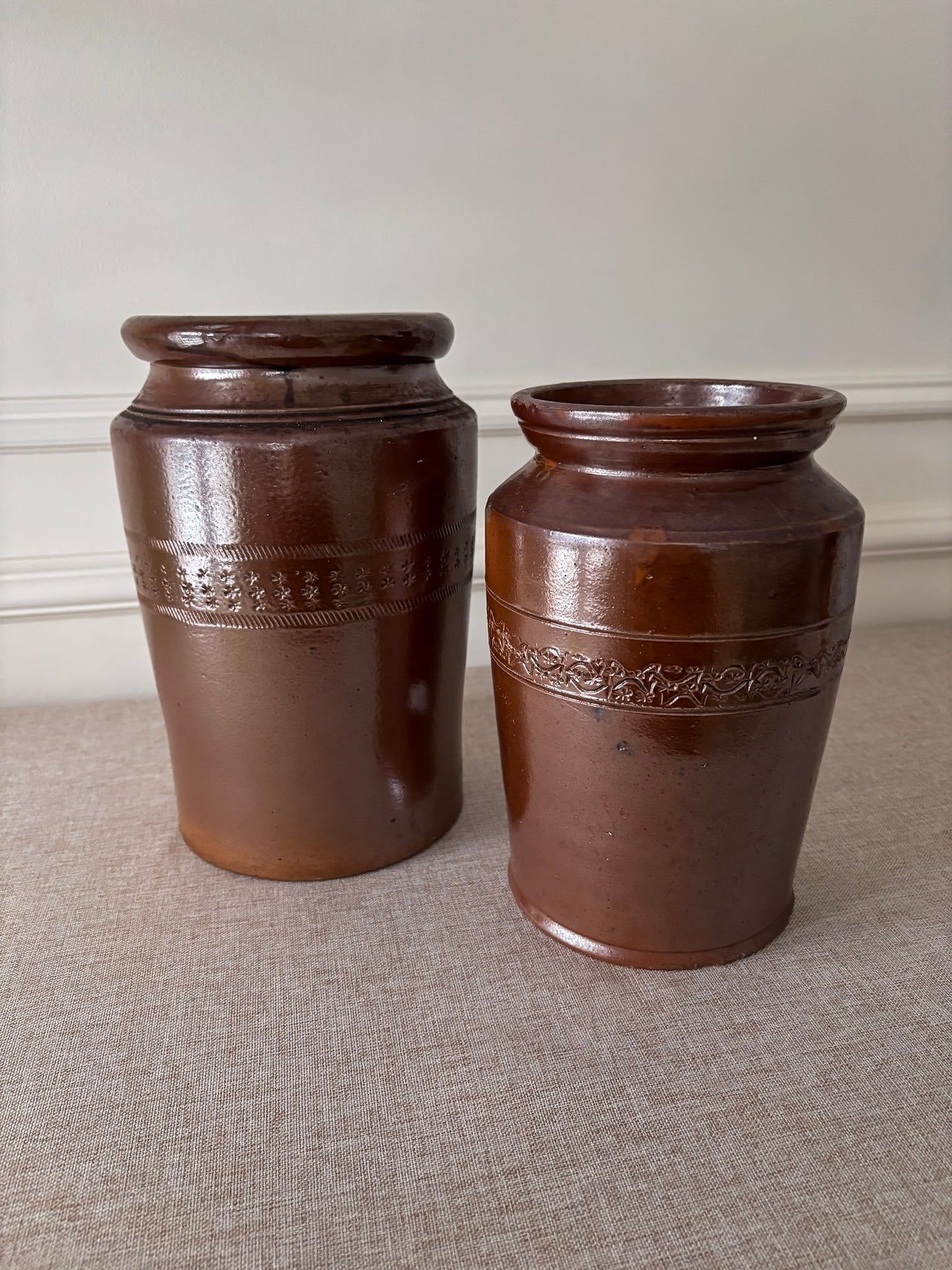 Brown Glazed Stoneware Vase or Pot – Smaller Scale