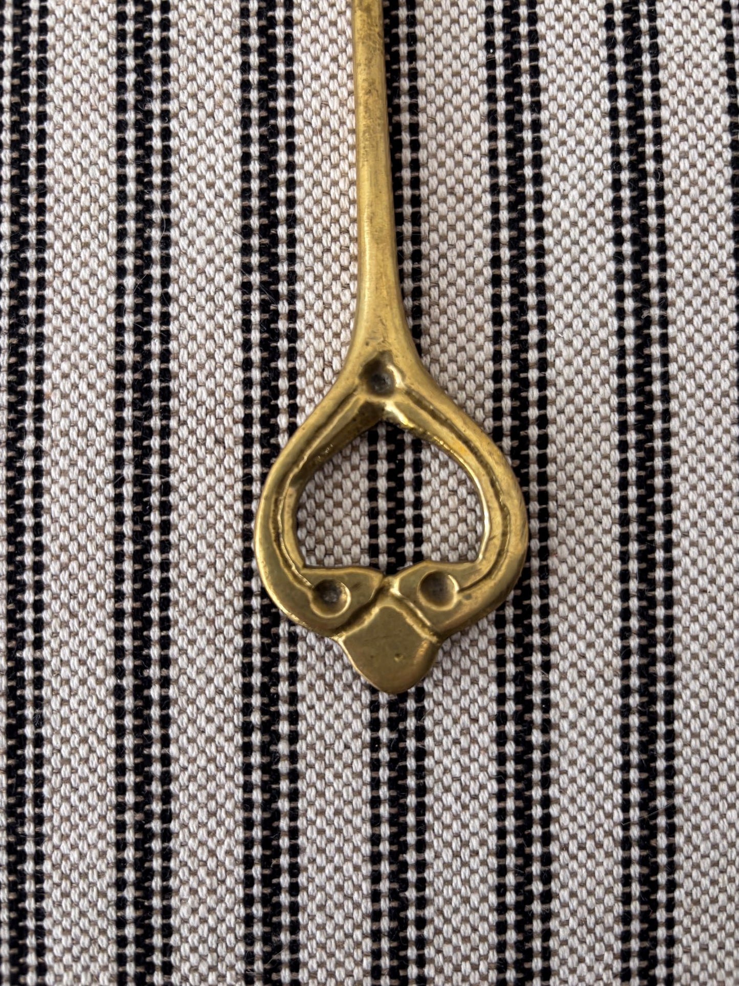 Brass Candle Snuffer with Sculpted Ring Handle