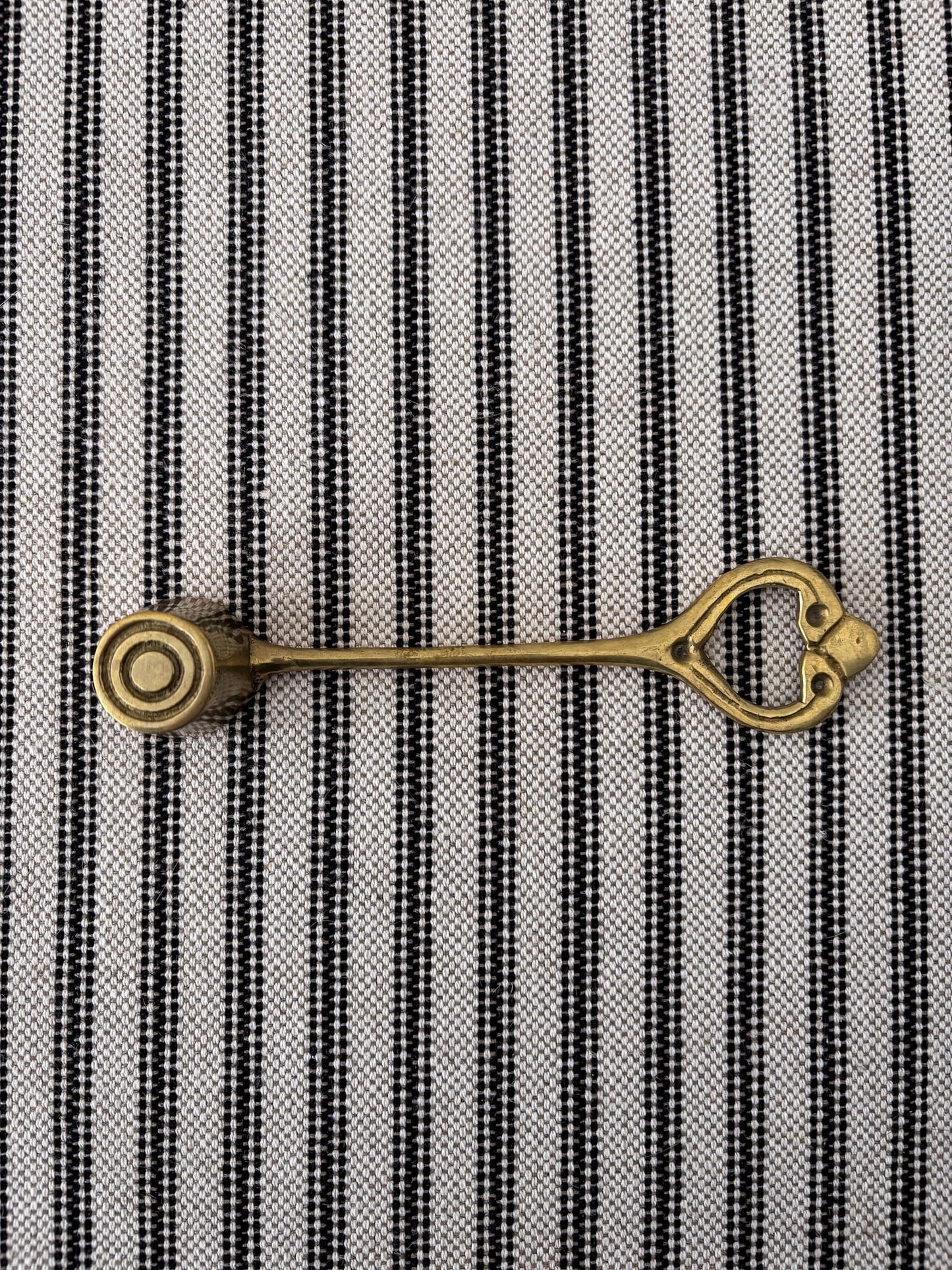 Brass Candle Snuffer with Sculpted Ring Handle