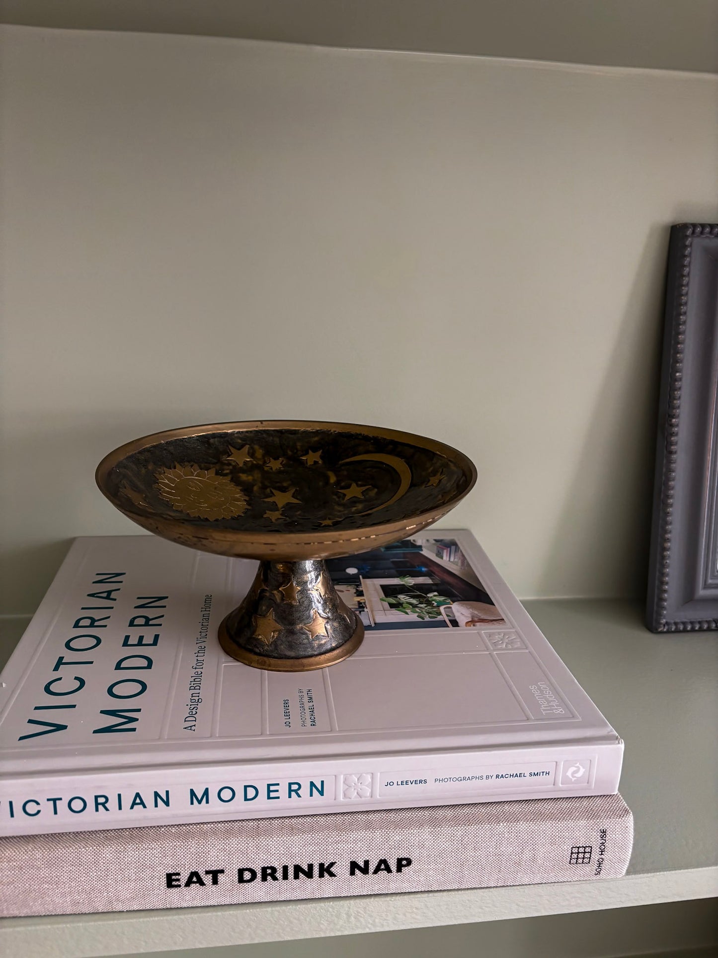 Brass Pedestal Dish – Celestial Enamel