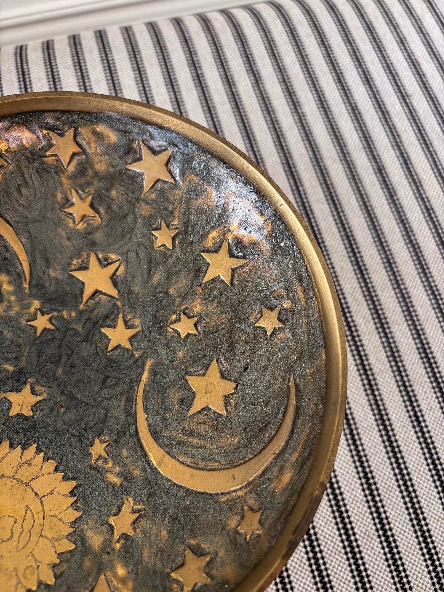 Brass Pedestal Dish – Celestial Enamel