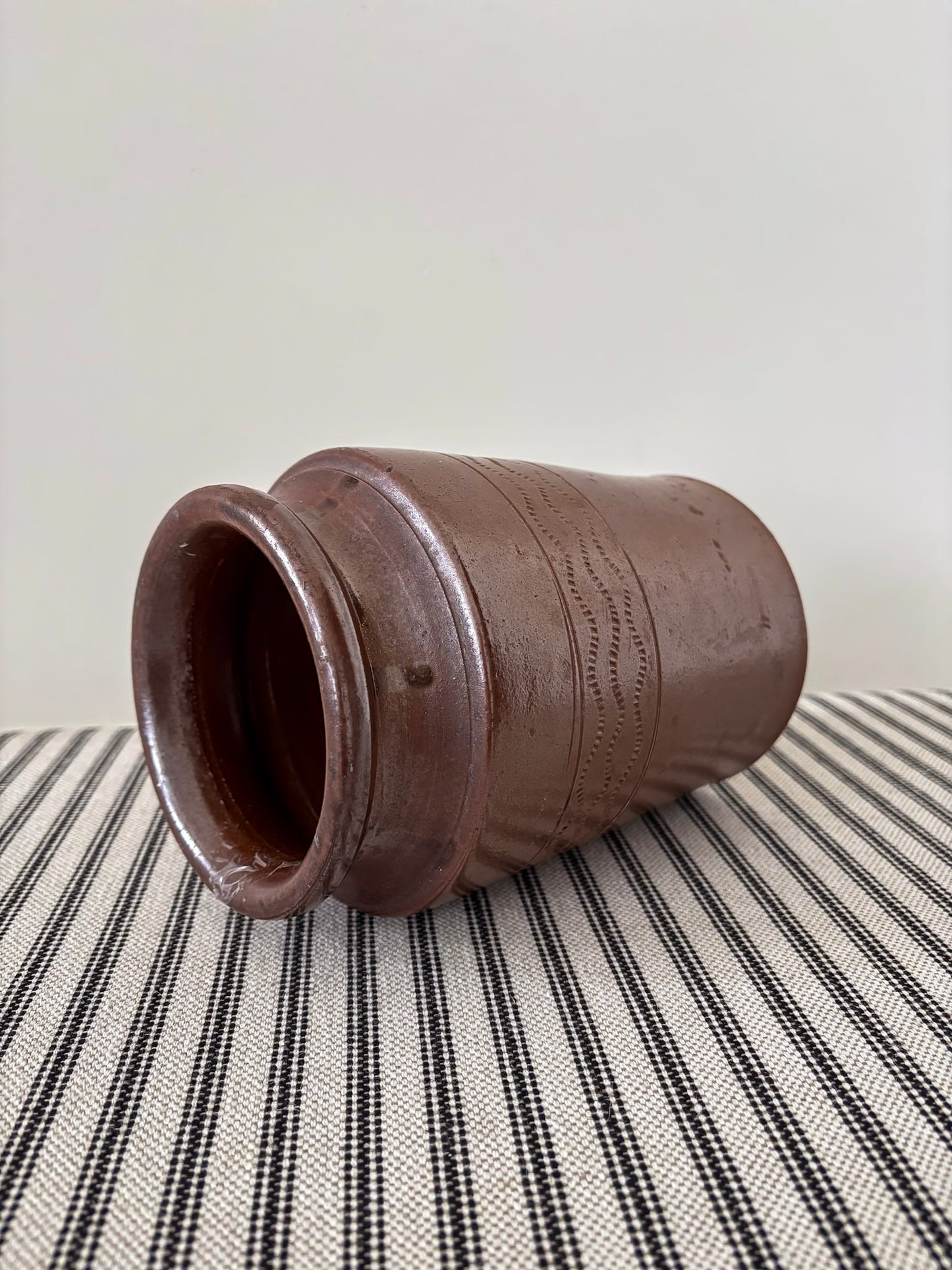 Large Brown Saltware Vase