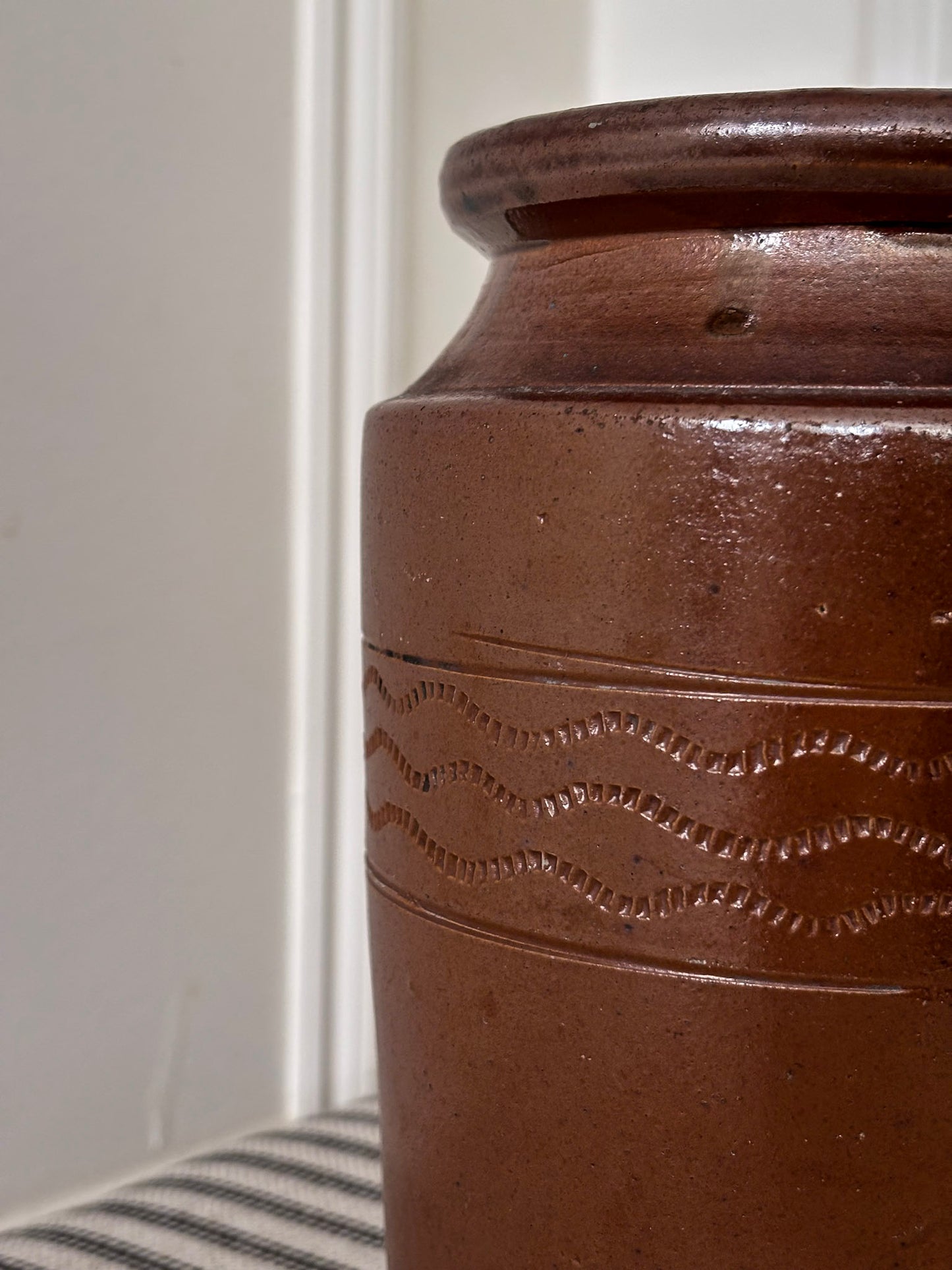 Large Brown Saltware Vase