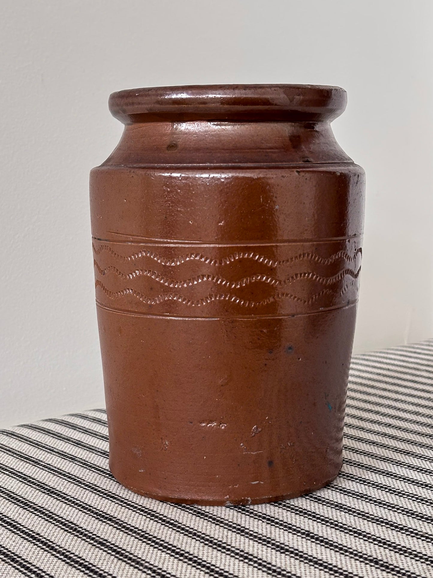 Large Brown Saltware Vase