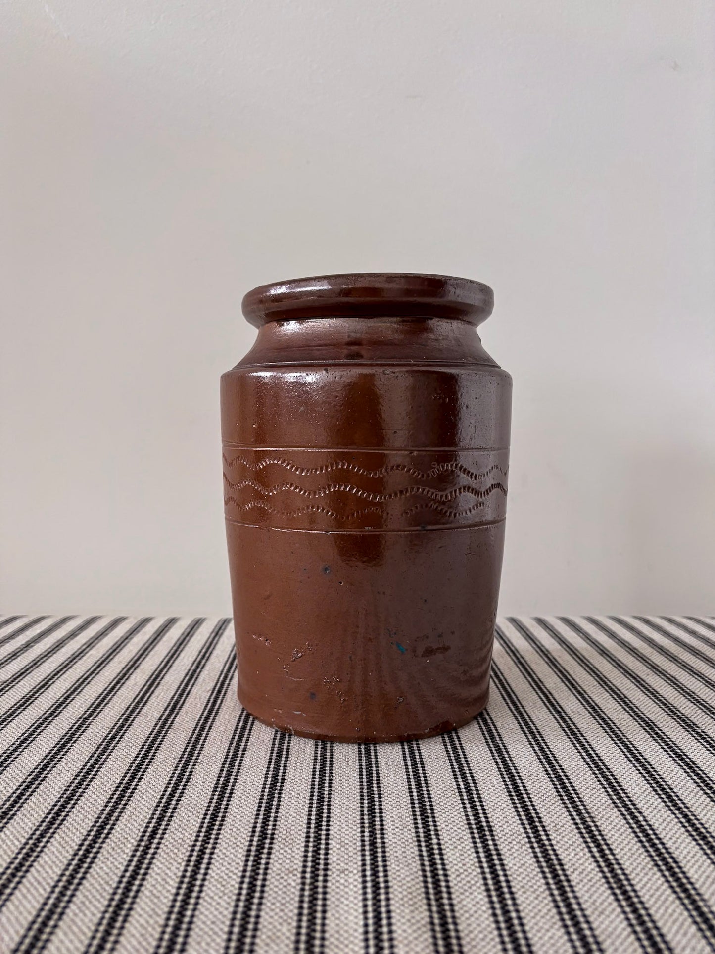 Large Brown Saltware Vase