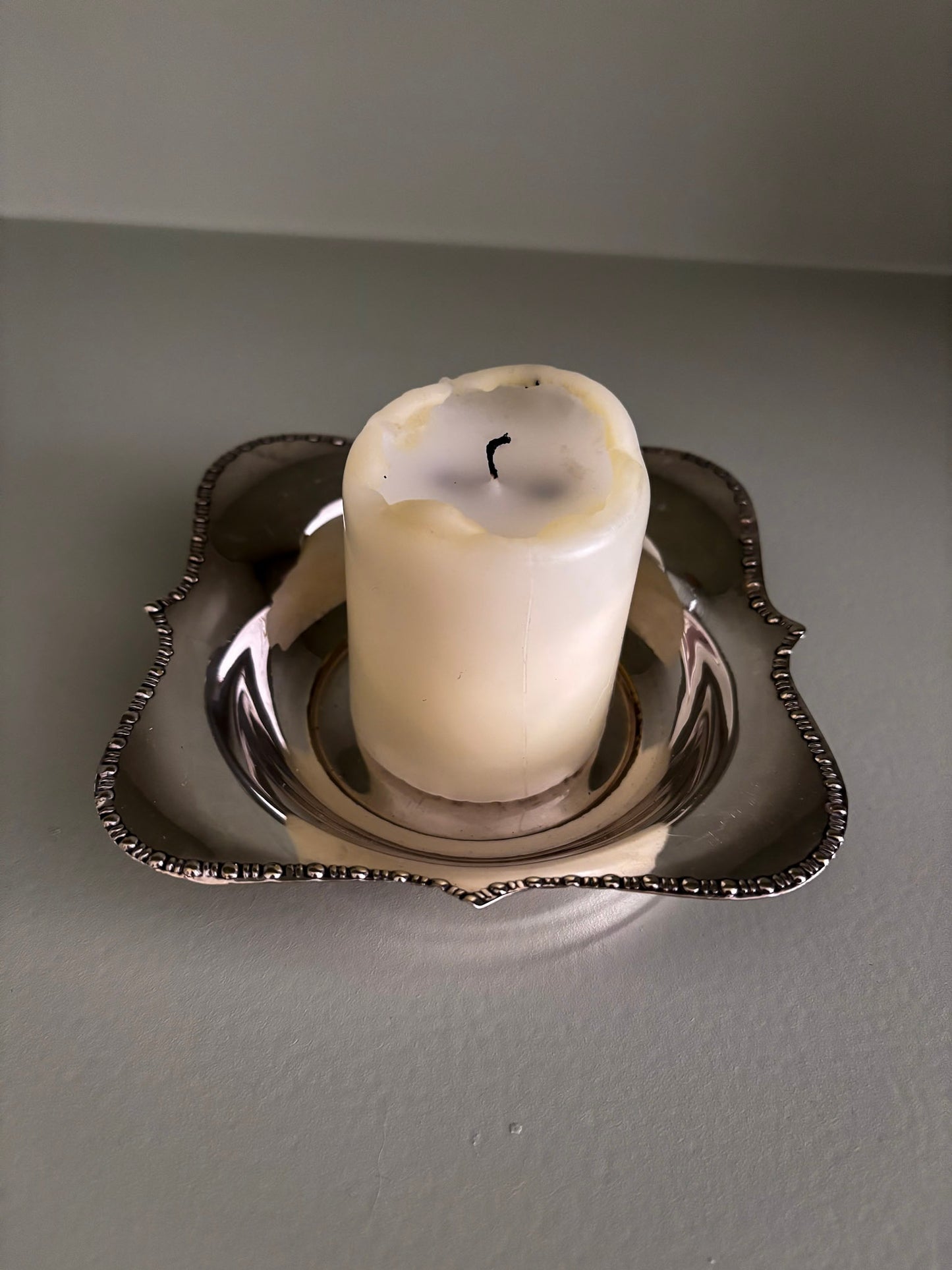 Silver Plated Trinket Dish or Candle Holder