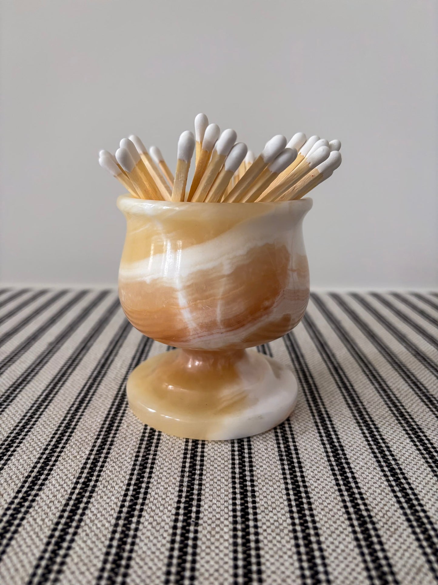 Onyx Pedestal Matchstick Holder