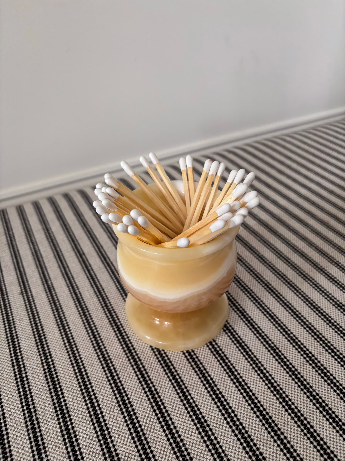Onyx Pedestal Matchstick Holder