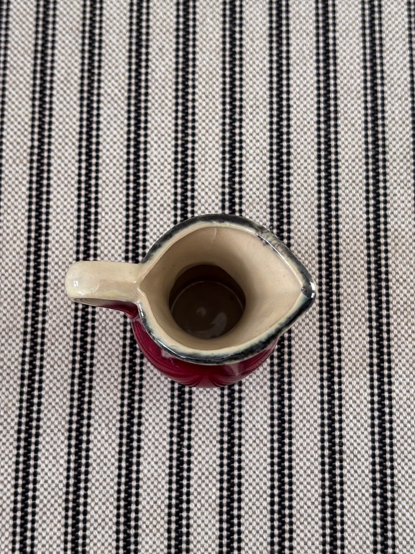 West German Drip-Glaze Ceramic Vessel Matchstick Holder