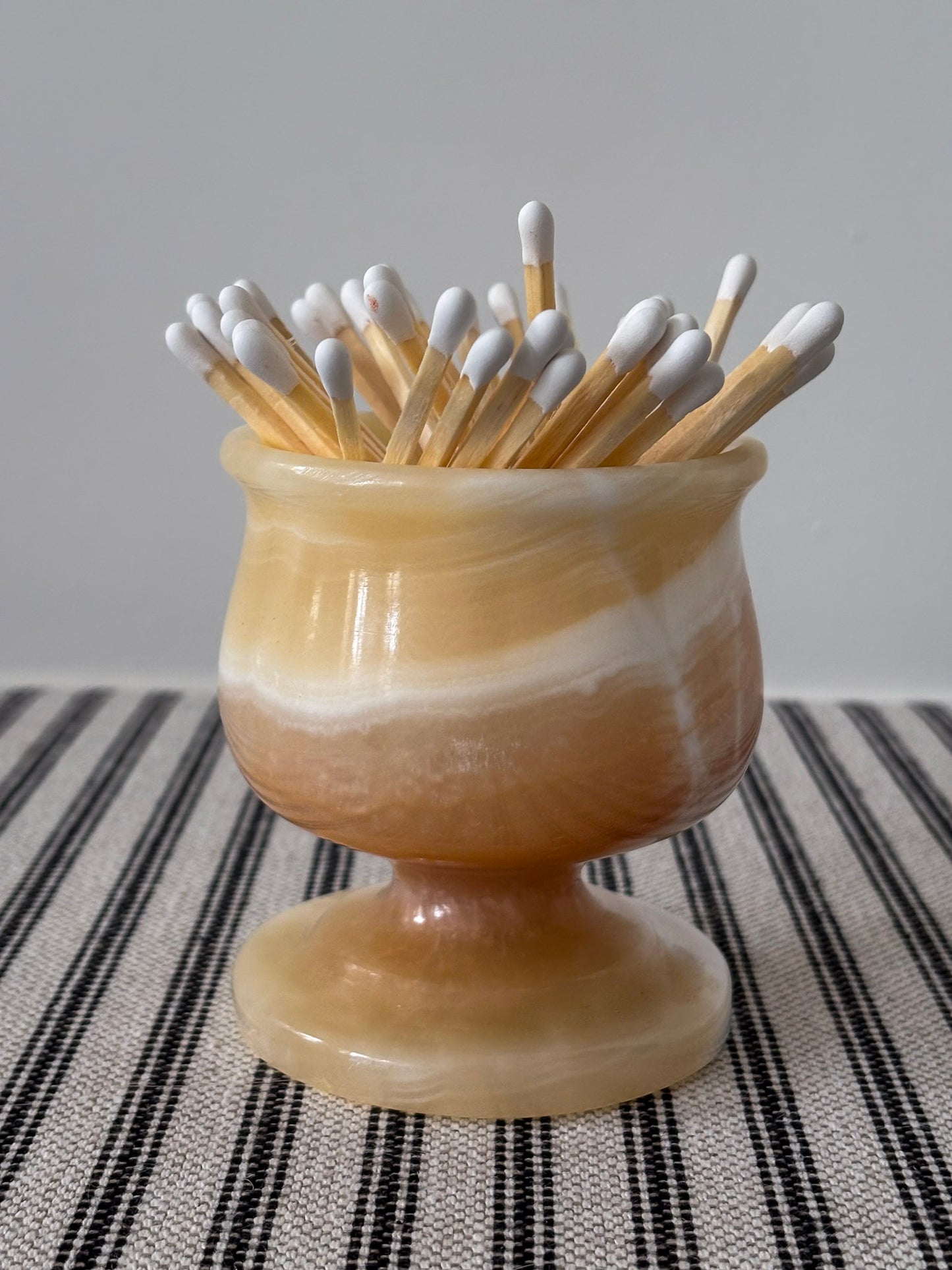 Onyx Pedestal Matchstick Holder