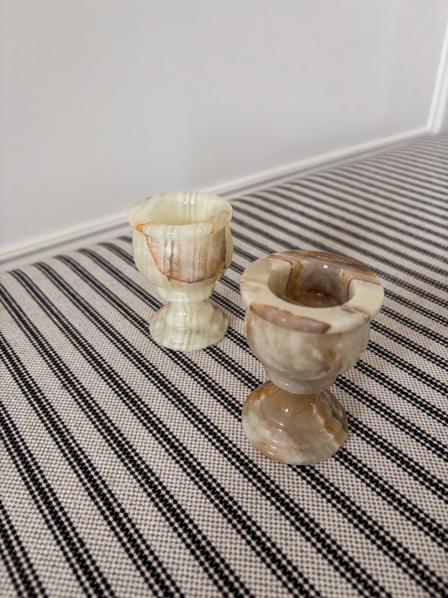 Vintage Onyx Mini Pedestal Tealight Holders