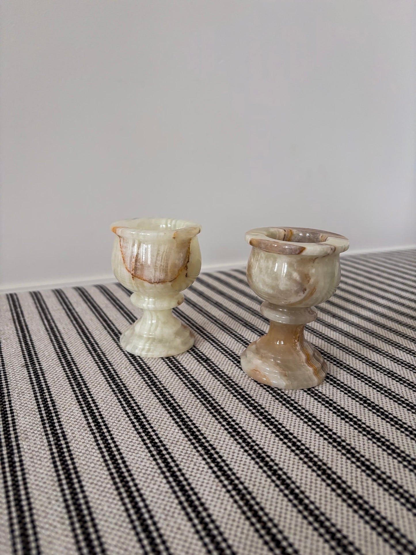 Vintage Onyx Mini Pedestal Tealight Holders