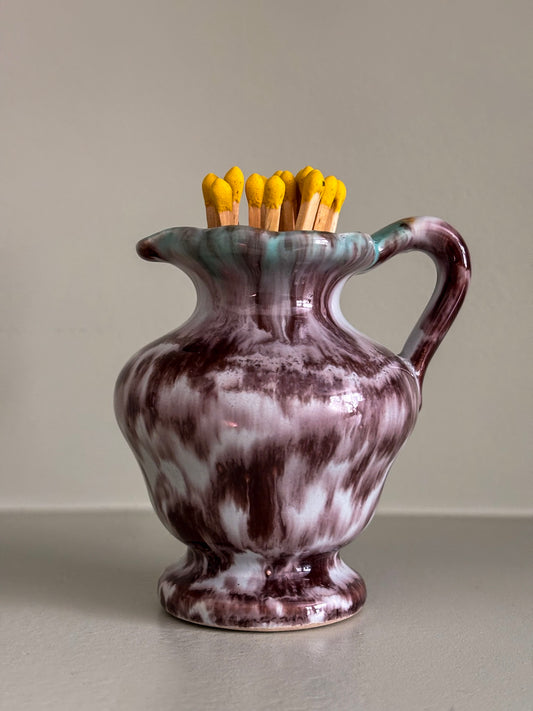 Glaze Ceramic Mini Jug Matchstick Holder