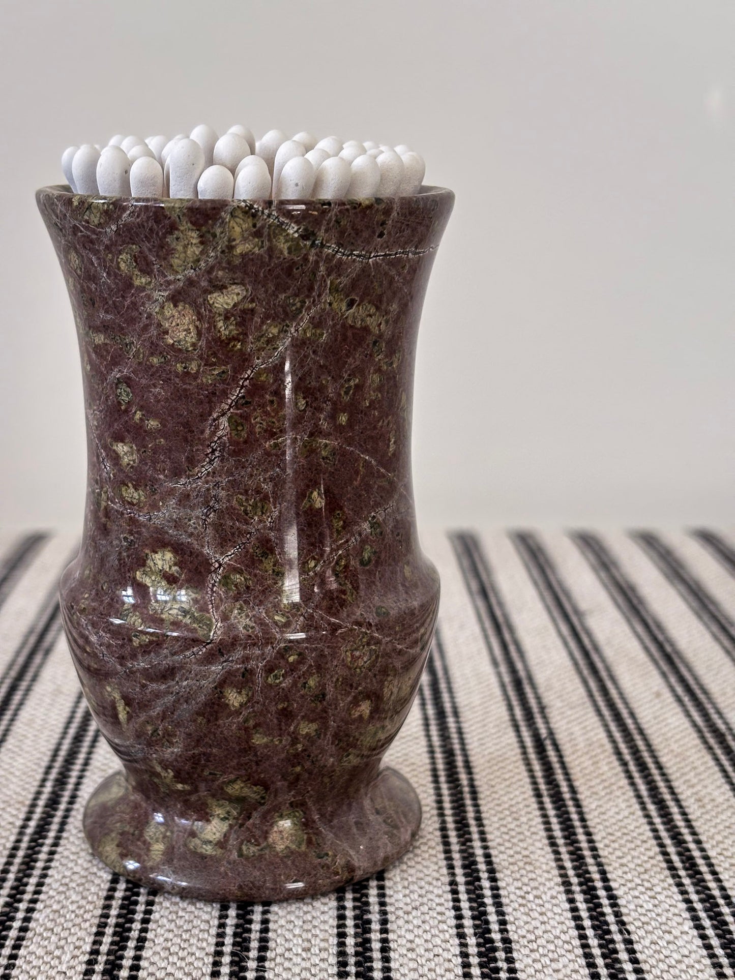 Serpentine Stone Matchstick Holder