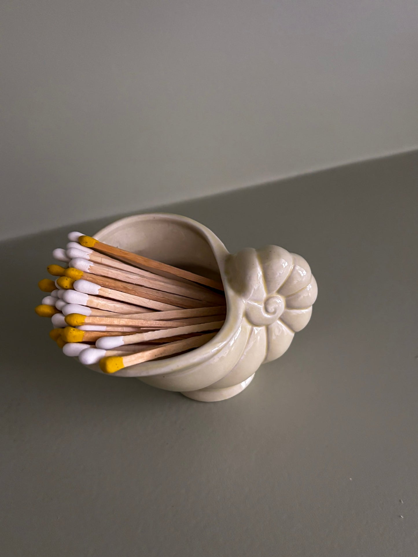Ceramic Seashell Matchstick Holder