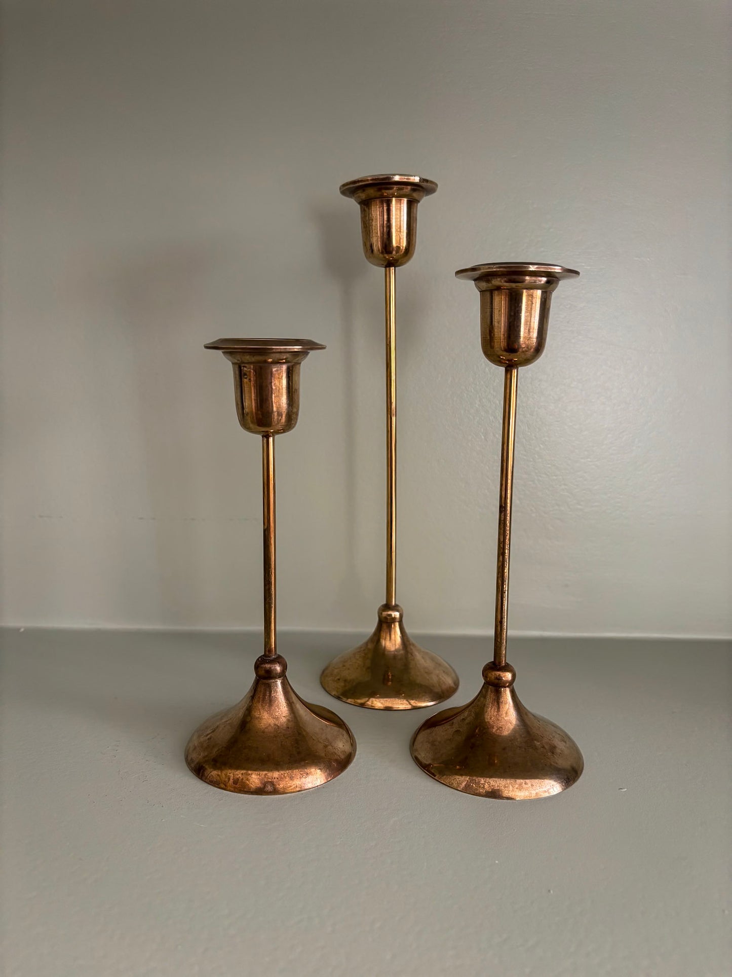 Brass Candlestick Trio