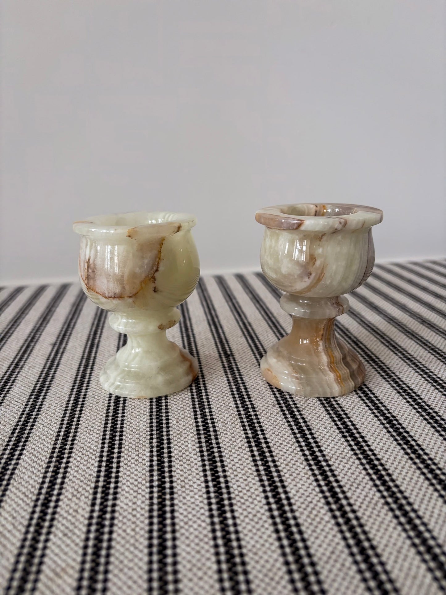 Vintage Onyx Mini Pedestal Tealight Holders