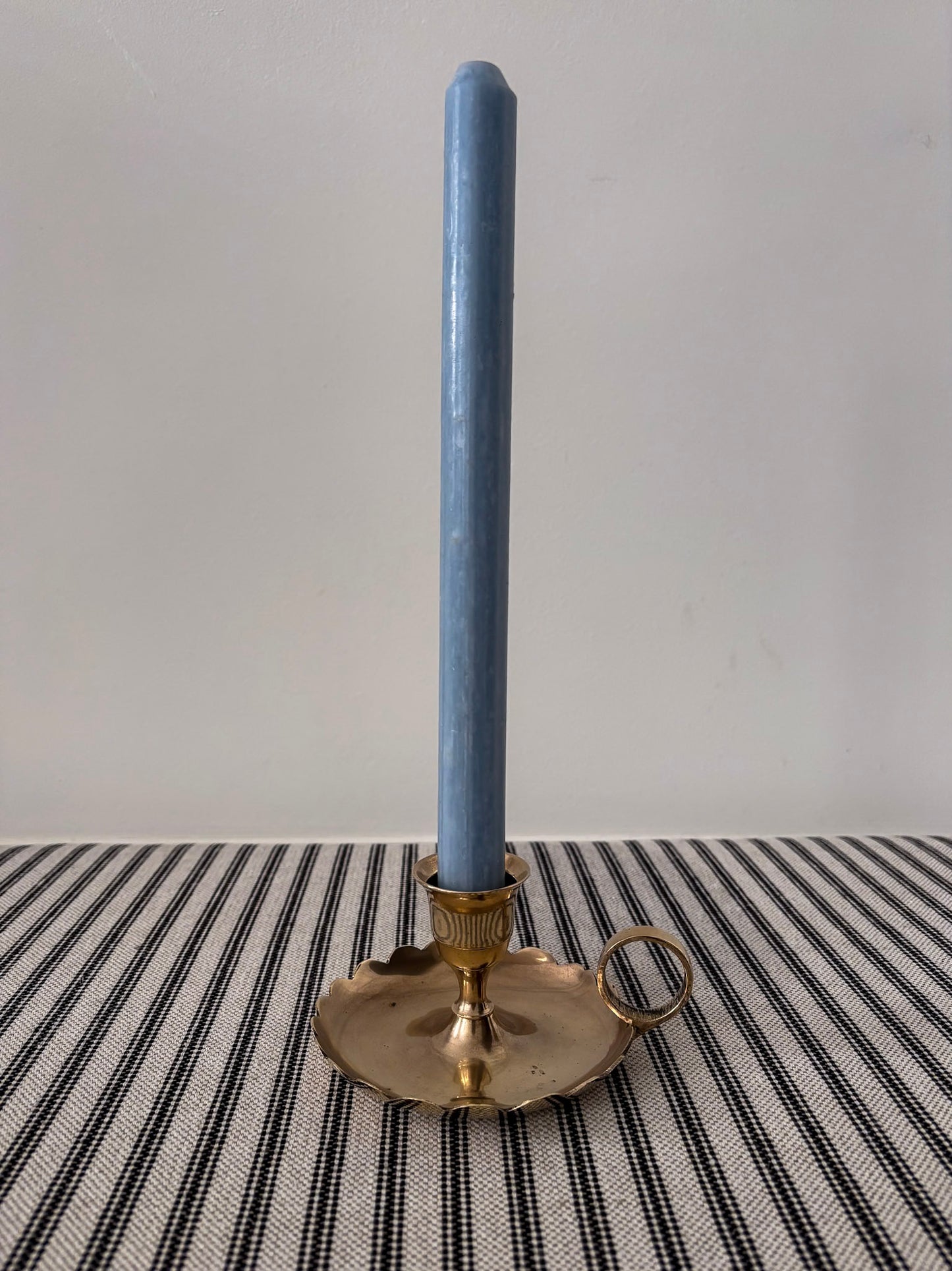 Brass Chamberstick Scalloped Candle Holder