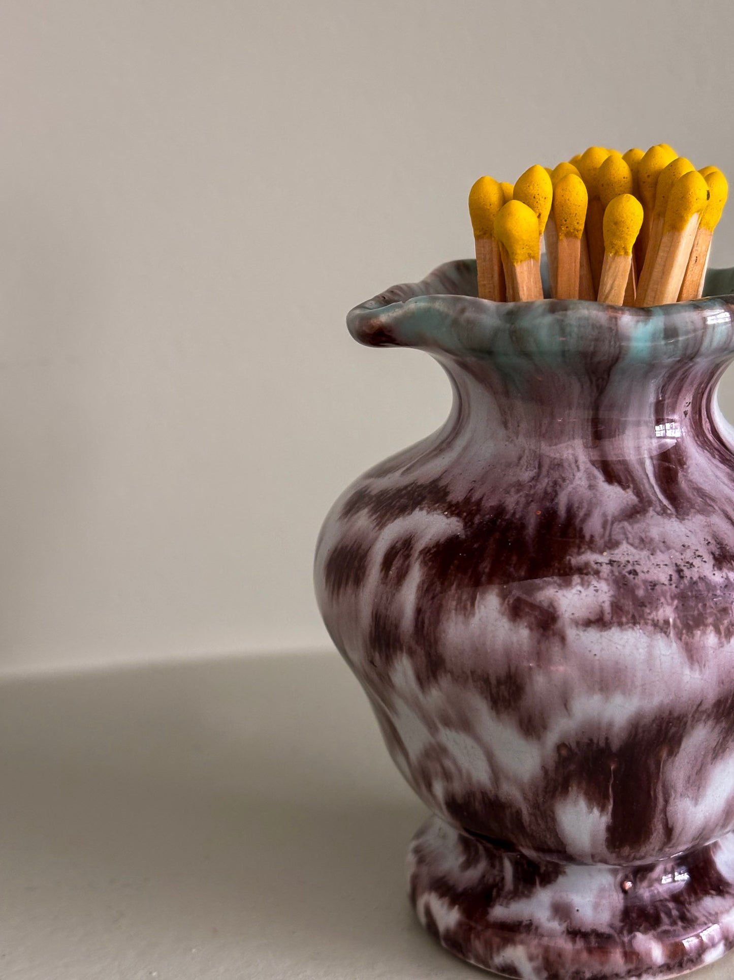 Glaze Ceramic Mini Jug Matchstick Holder