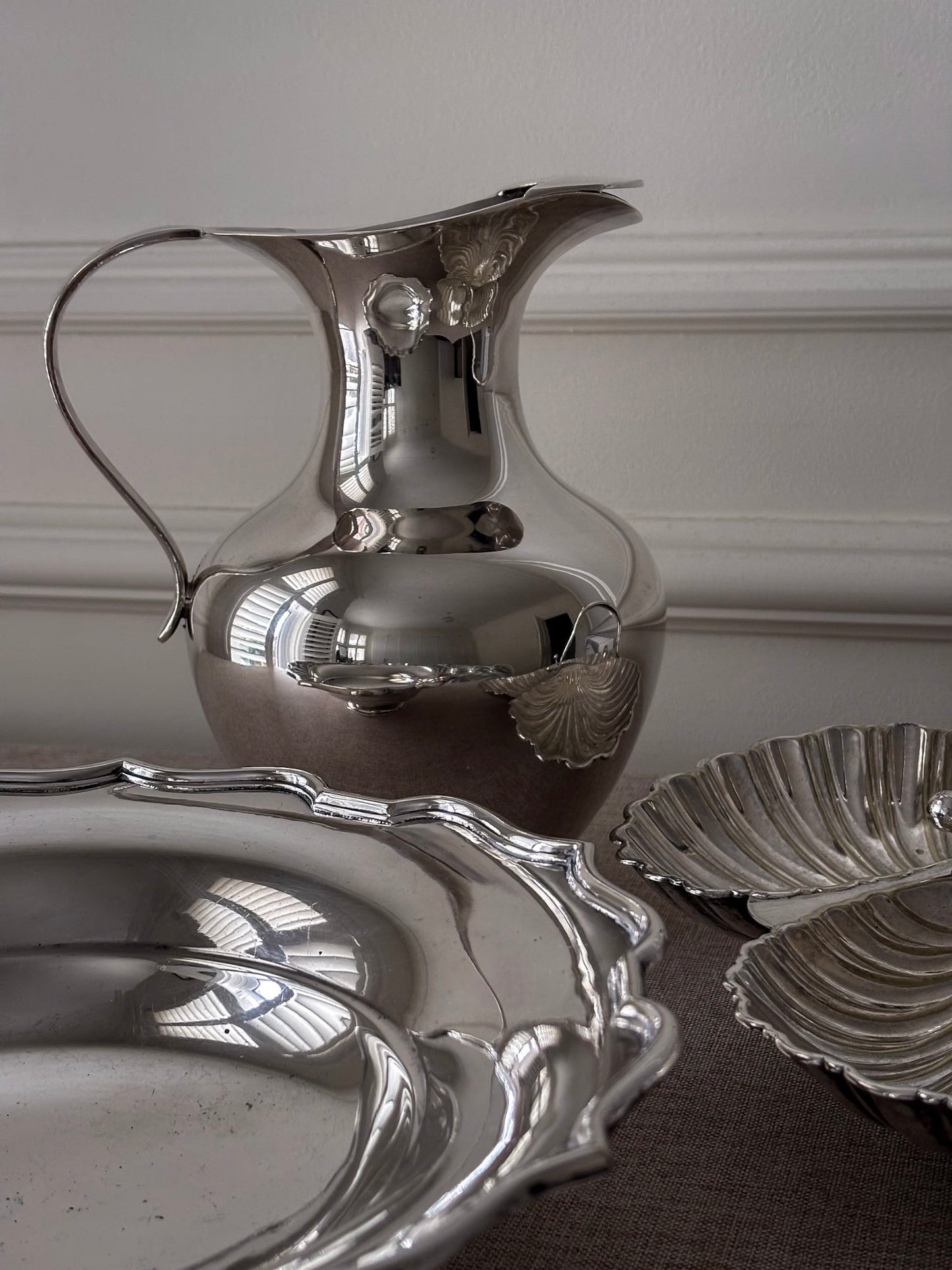 Silver-Plated Sculptural Jug