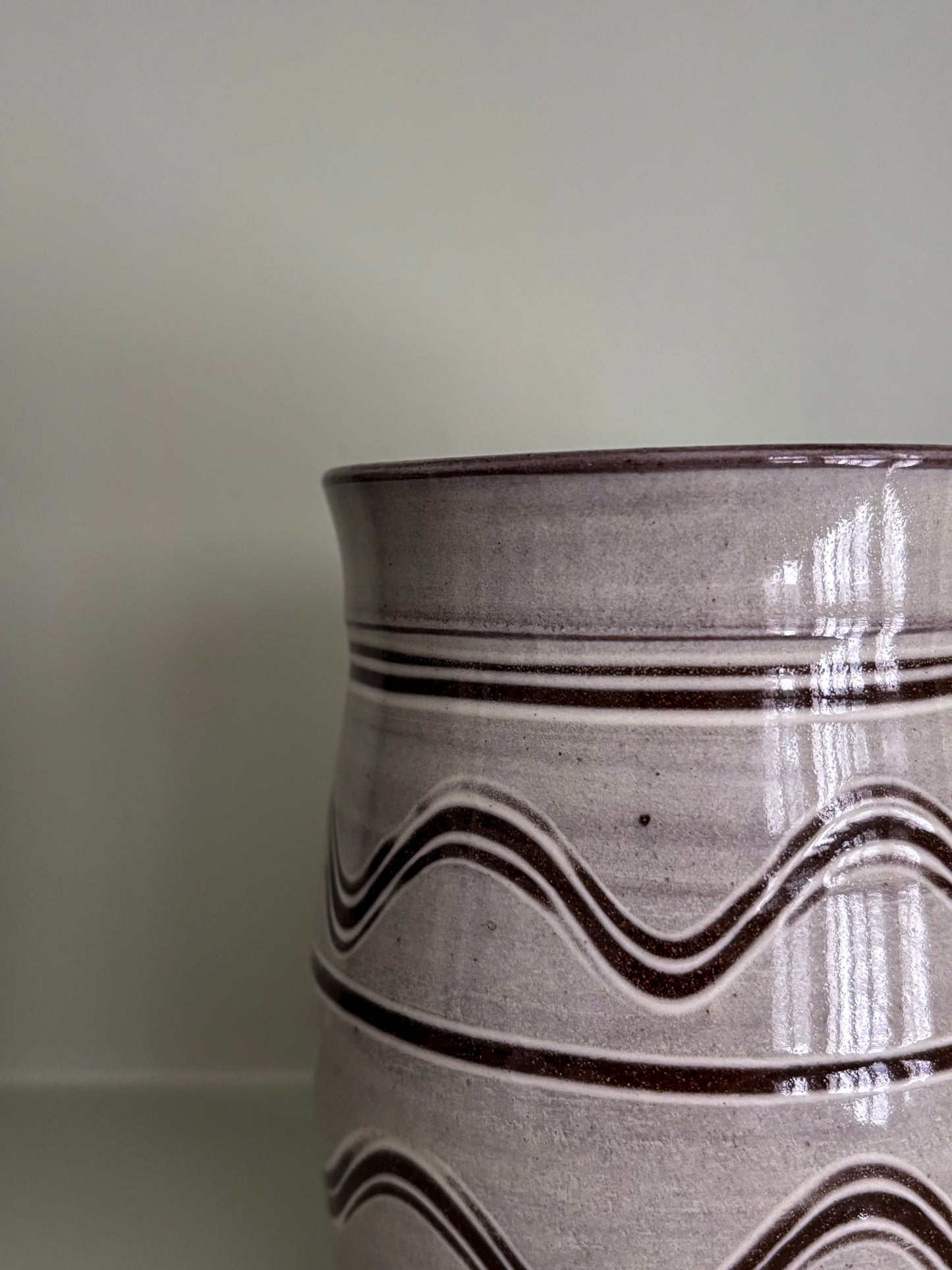 Wavy Studio Pottery Mug by John Solly