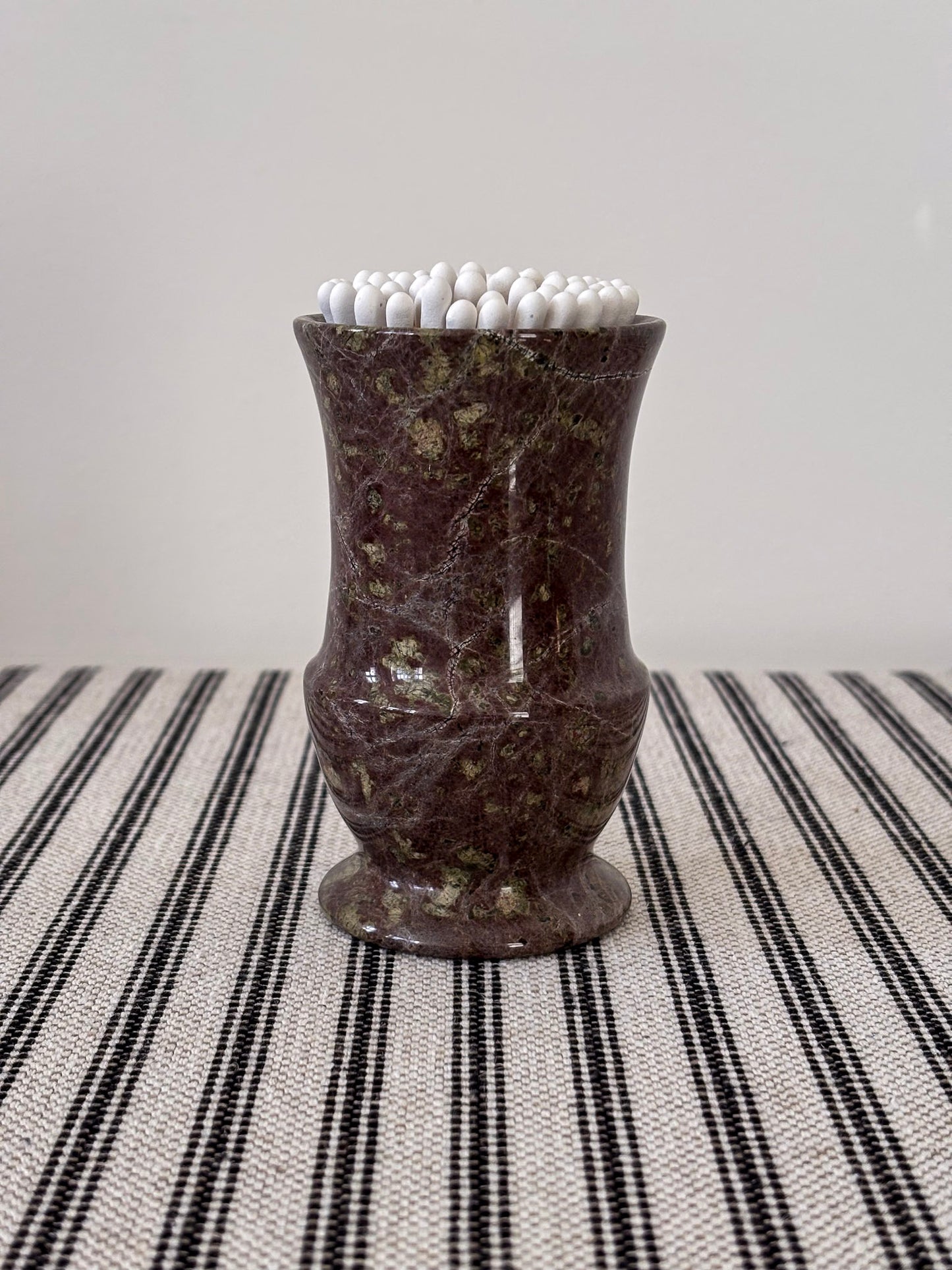 Serpentine Stone Matchstick Holder