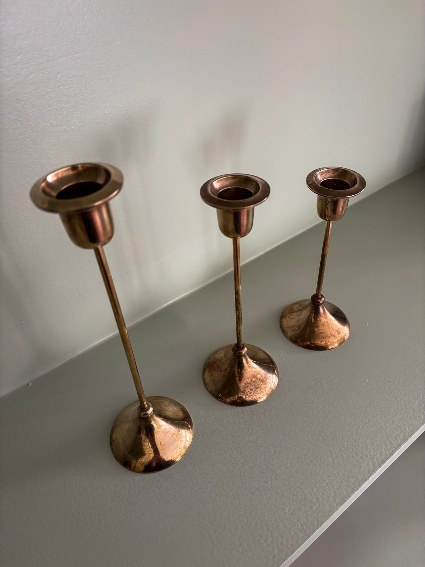 Brass Candlestick Trio