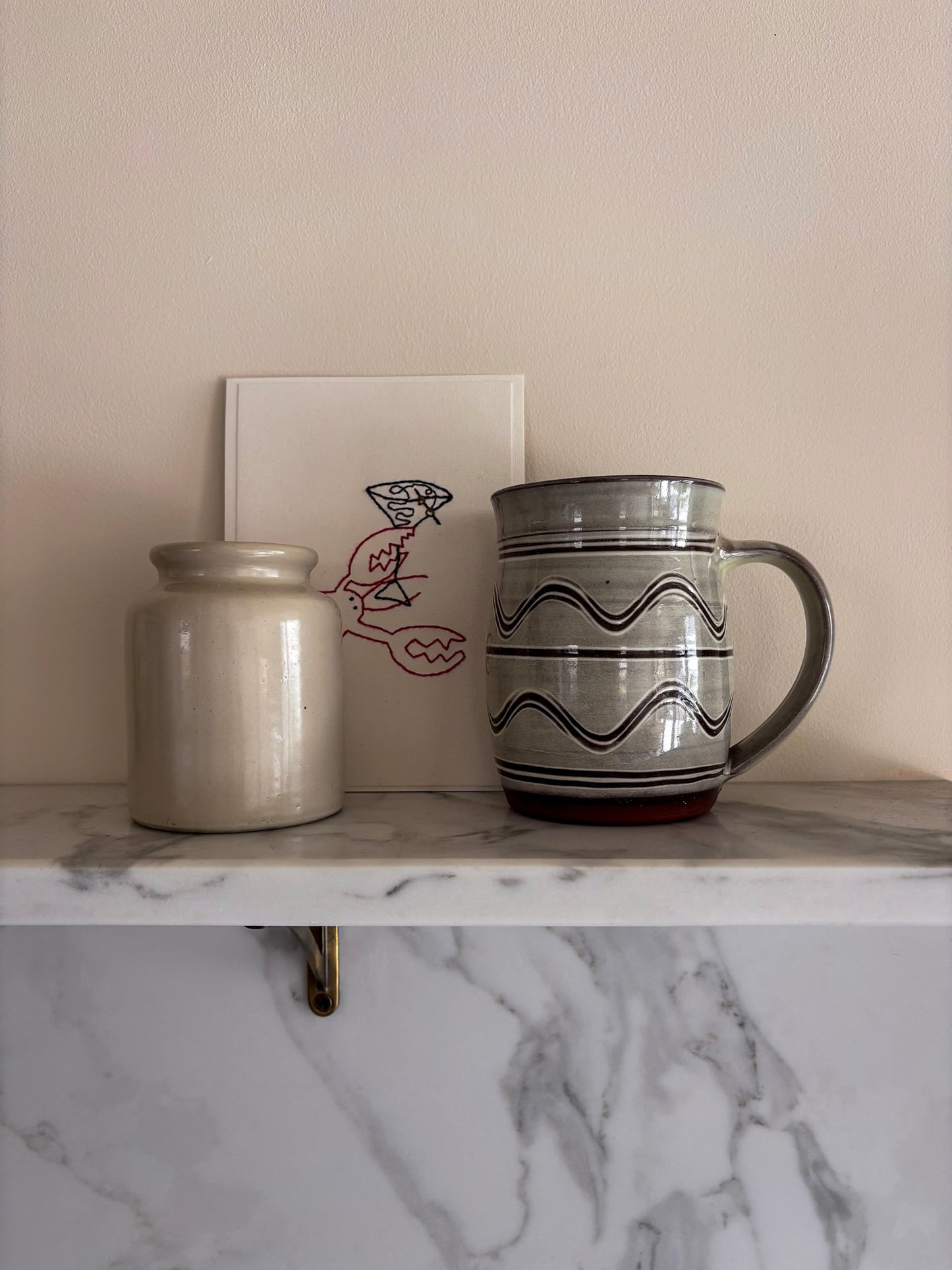 Wavy Studio Pottery Mug by John Solly