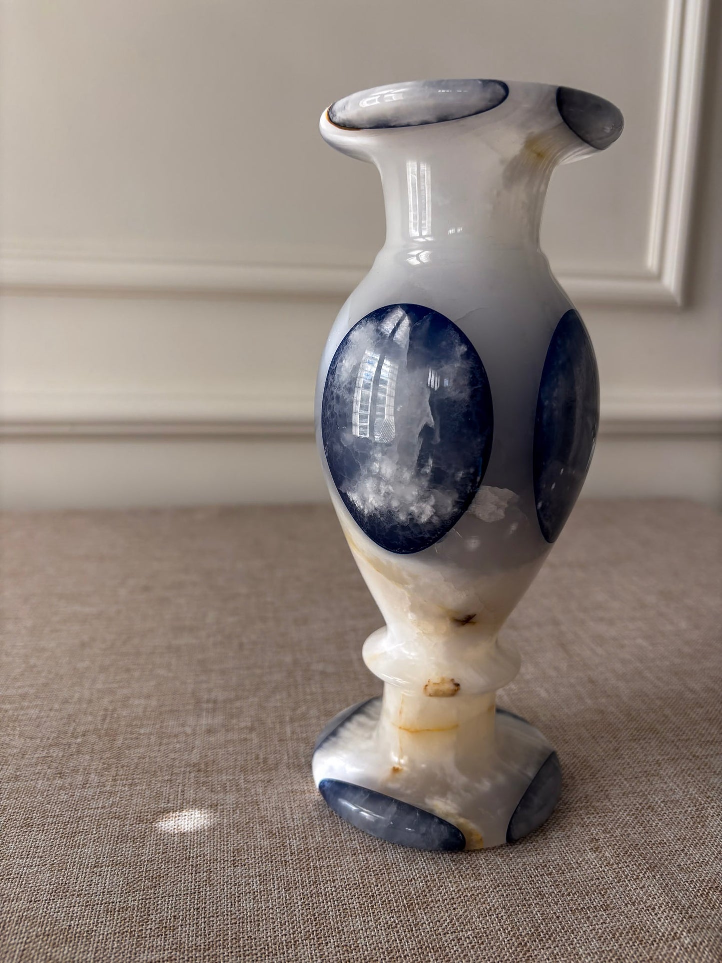 Blue Onyx Inlaid Vase